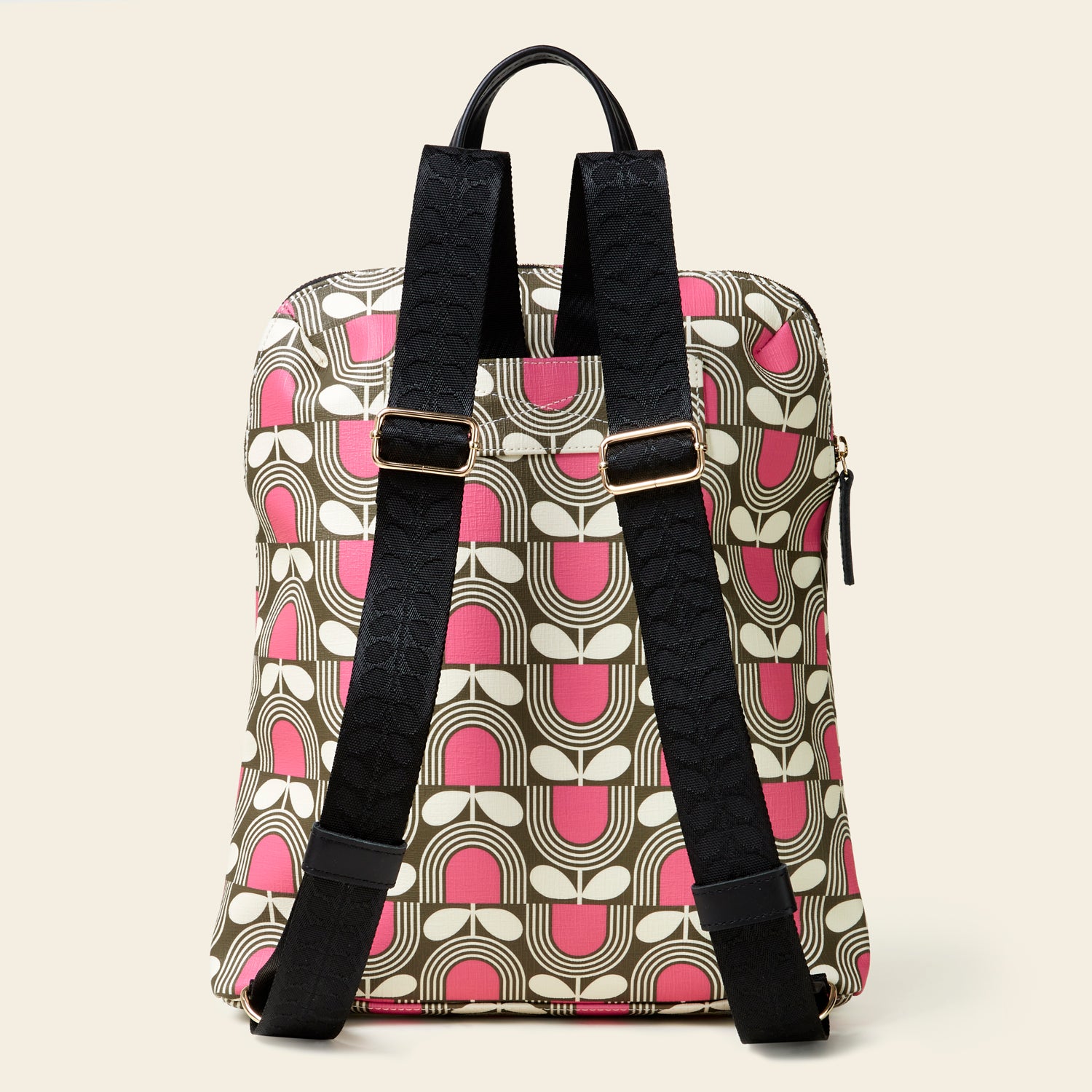 Bestie Backpack - Stylish Striped Tulip Fuchsia Design for Women & Girls | Perfect for School, Travel & Everyday Use