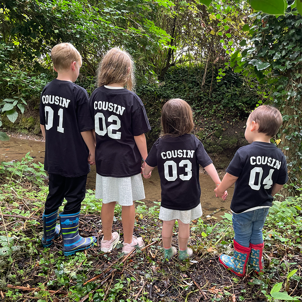 Cousin Squad Matching Number T-Shirts - Fun Family Group Outfits for Reunions, Vacations & Photo Shoots