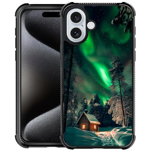 northern lights aurora forest
