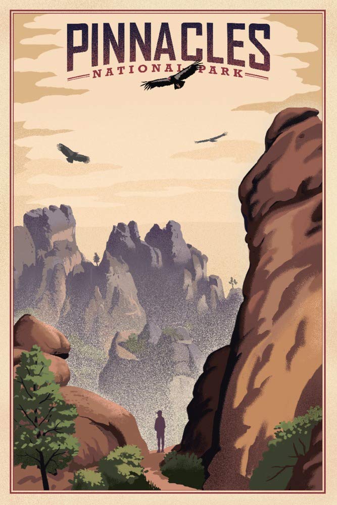 Pinnacles National Park California Landscape - 16x24 Gallery Quality Metal Art Print, Aluminum Wall Decor for Living Room, Office & Home
