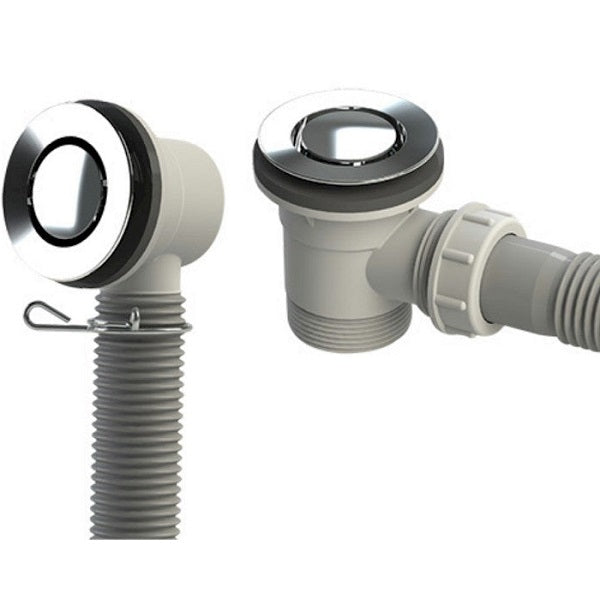 40mm Chrome Bath Pop Down Waste with Overflow - Durable & Stylish Drain for Bathtubs, Sinks & Showers - Perfect for Home Renovation & Bathroom Upgrades
