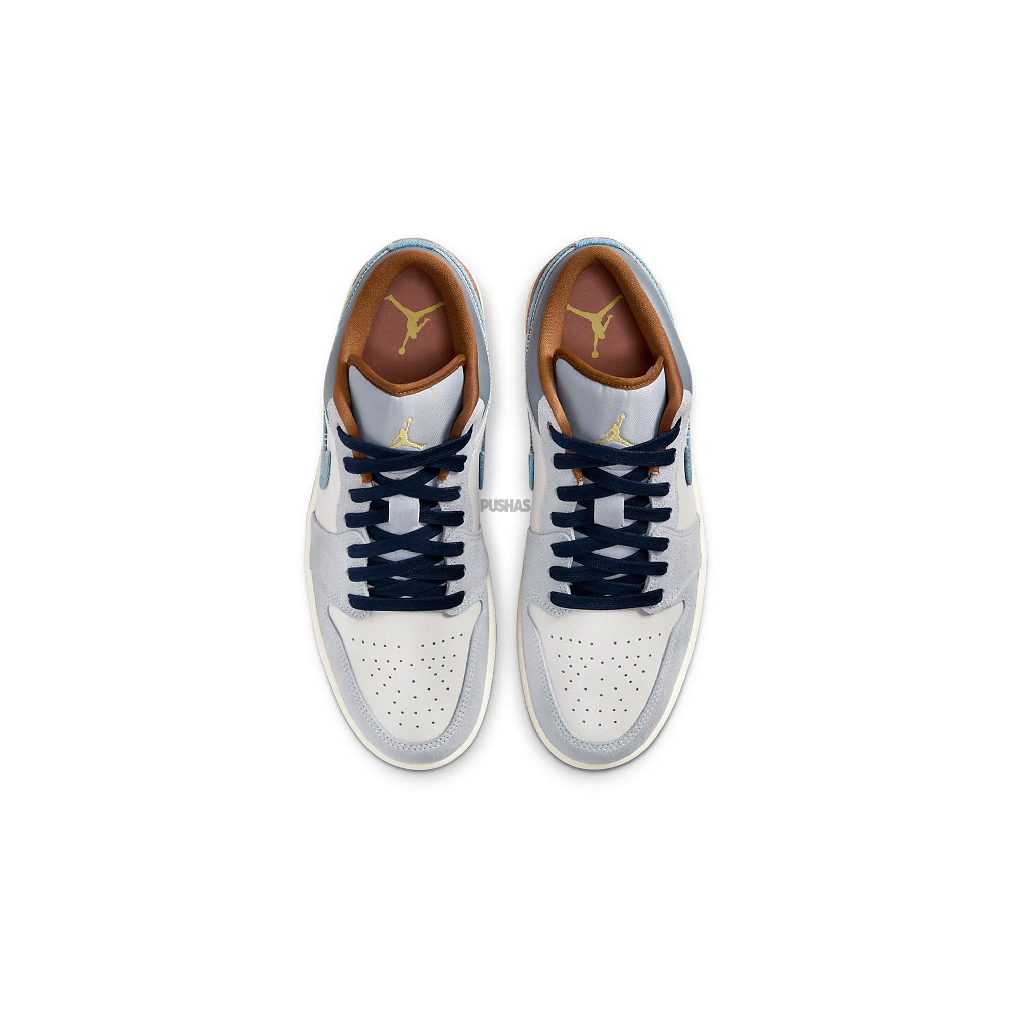 Air Jordan 1 Low SE 'Phantom Repaired Denim Swoosh' Sneakers (2024) - Men's Basketball Shoes for Casual Wear & Street Style Fashion