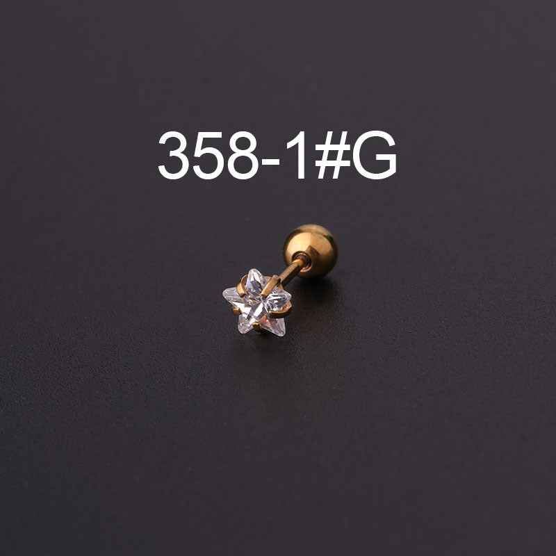 20G Cartilage Tiny Stud Earrings - Geometric Minimalist Earrings for Women | HSPJ358 | Perfect for Daily Wear, Parties & Gifting