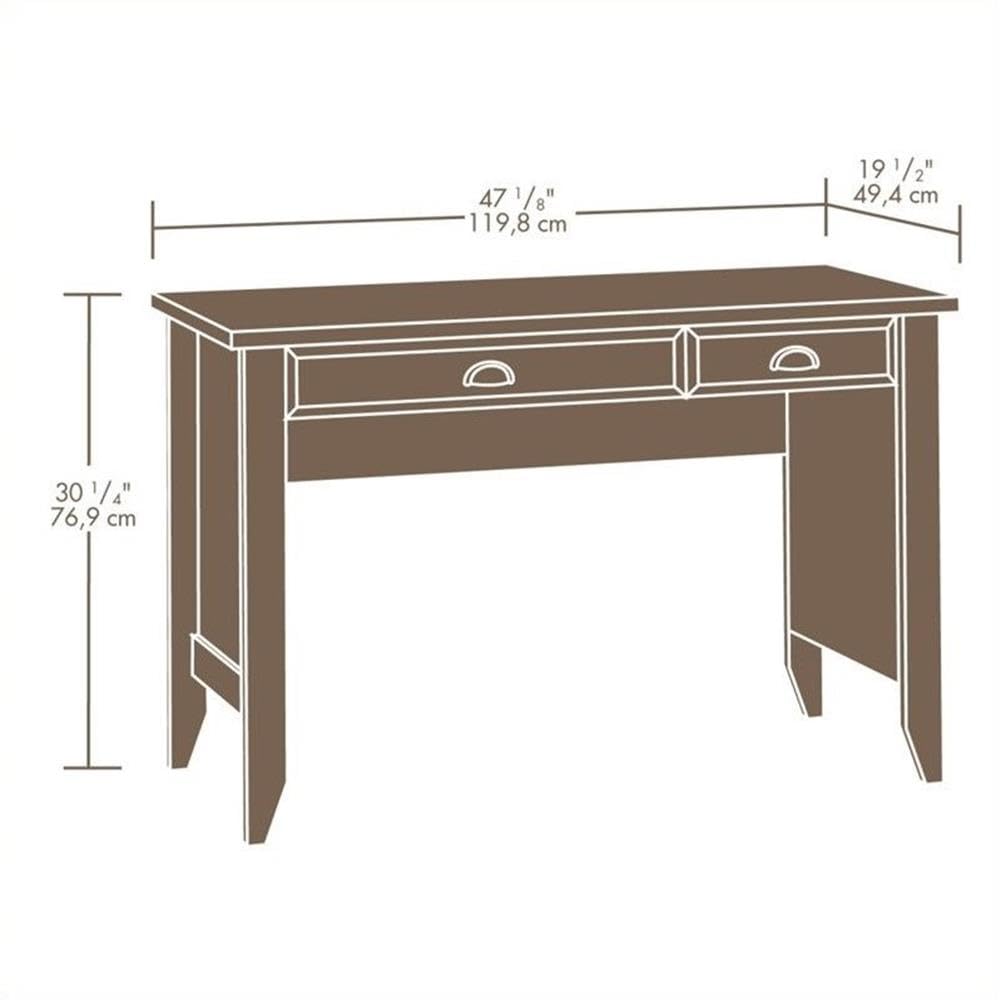 Modern Wood Computer Desk Set - 2 Piece Home Office Furniture in Jamocha Wood for Small Spaces & Home Offices
