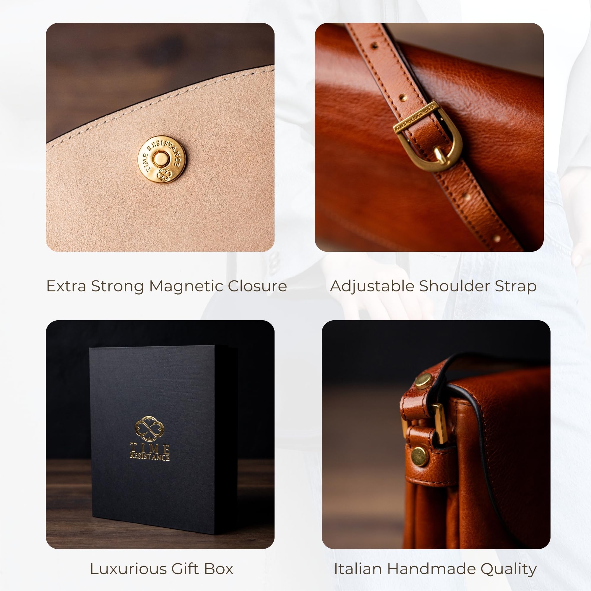 Durable Leather Crossbody Bag for Women - Stylish Handbag, Shoulder Bag & Messenger Purse - Perfect for Work, Travel & Everyday Use