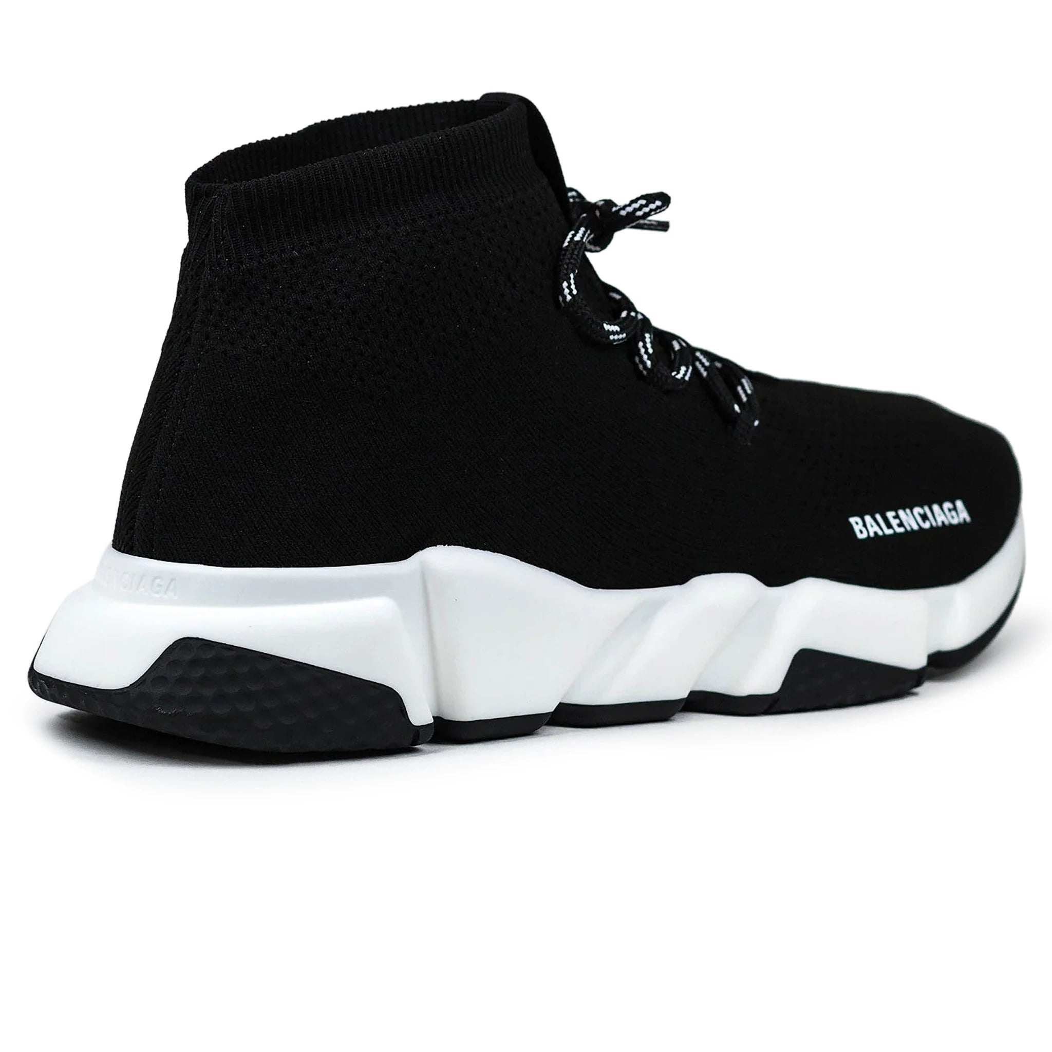 Balenciaga Speed Knit Lace Sock Sneakers - Black & White Athletic Shoes for Men & Women | Perfect for Running, Gym Workouts & Casual Streetwear Fashion