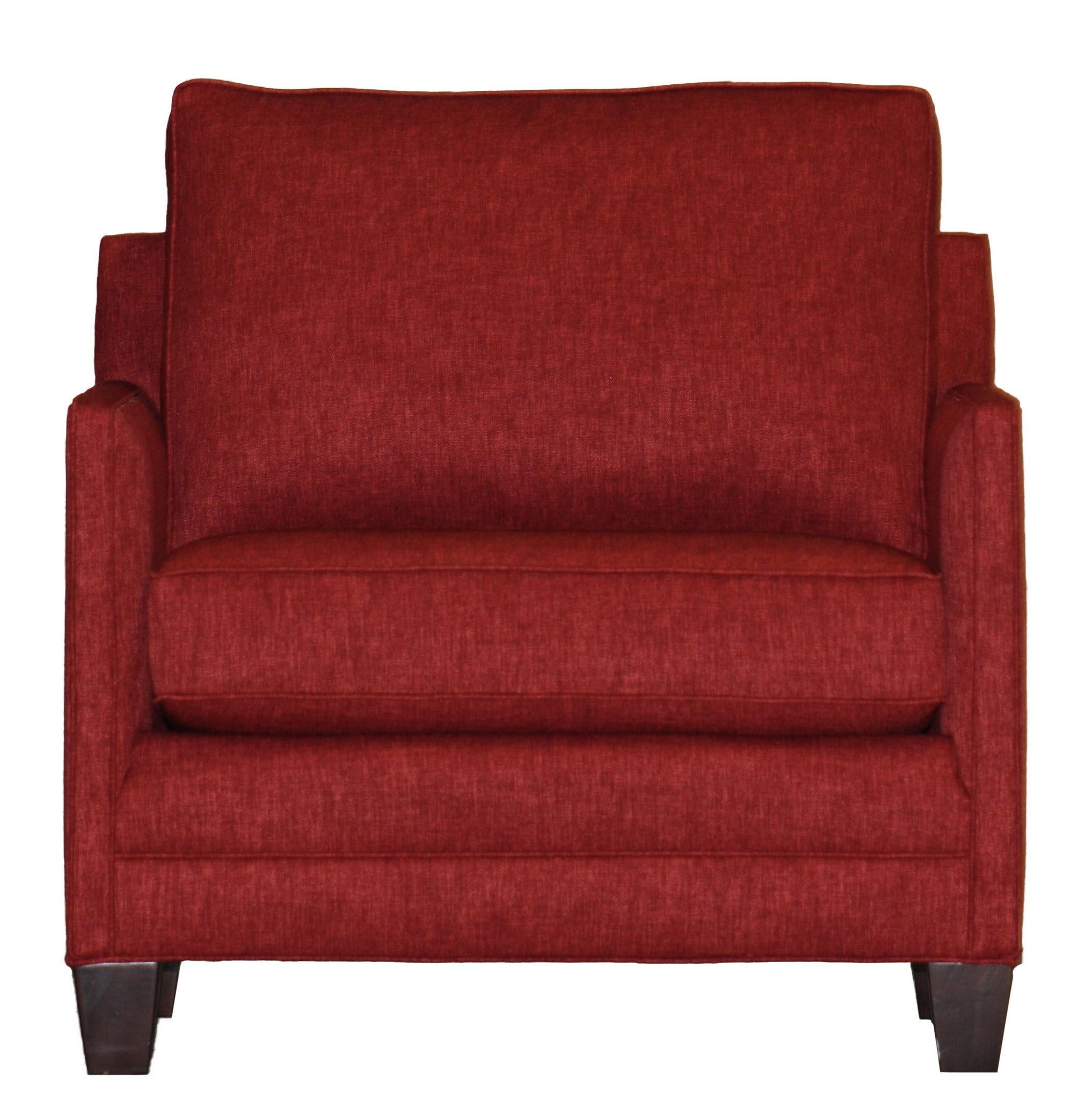 Non-Toxic Custom Tailored Chair with Narrow Track Arms - Showroom Model for Home Office, Living Room & Waiting Areas