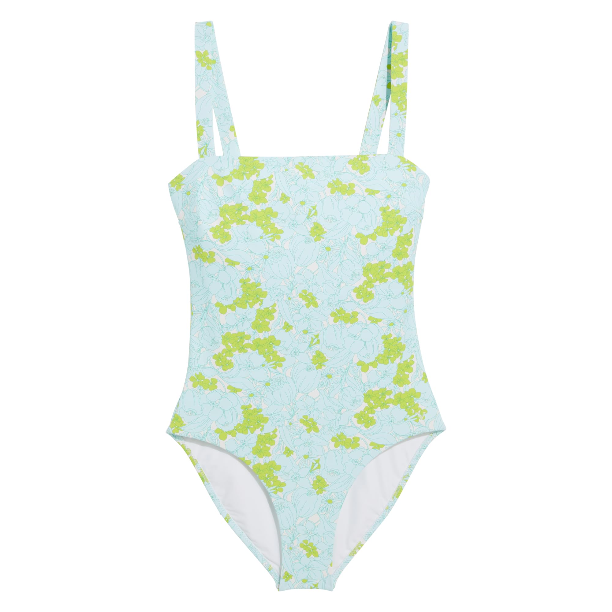 Vineyard Vines Women's Square Neck One-Piece Swimsuit | Flattering Square Neckline Bathing Suit for Women | Perfect for Beach Vacations, Pool Parties & Summer Getaways