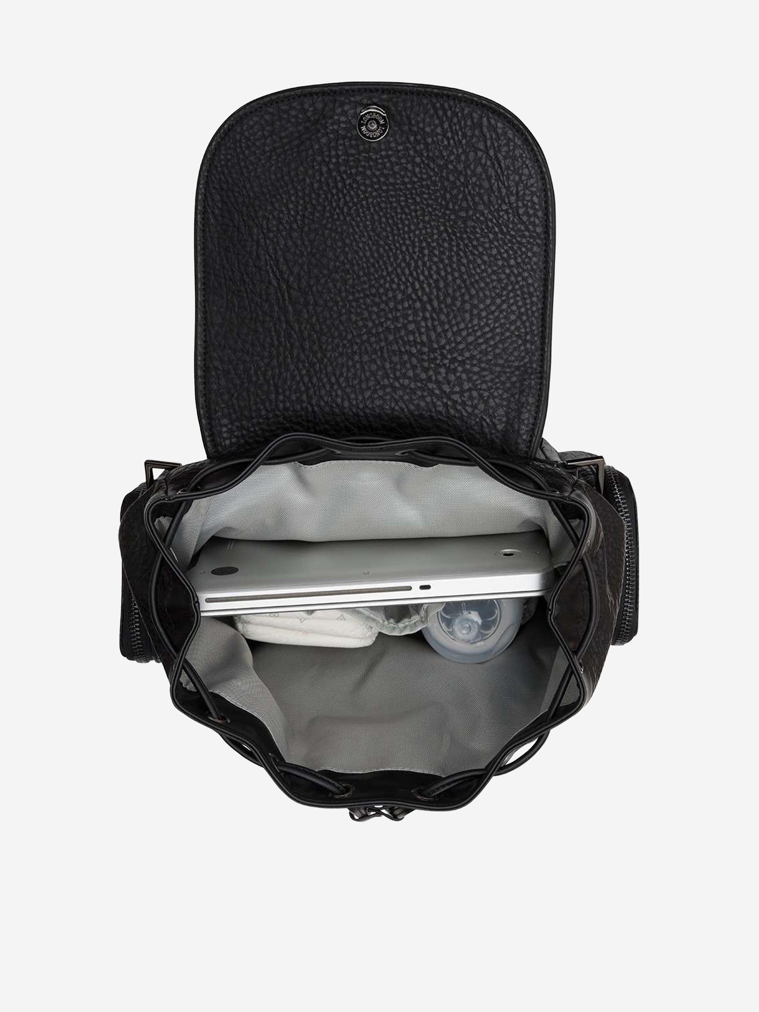 Black Baby Kaspar Changing Backpack (34cm) - Perfect for Diaper Changes On-The-Go, Travel & Parenting Essentials Storage