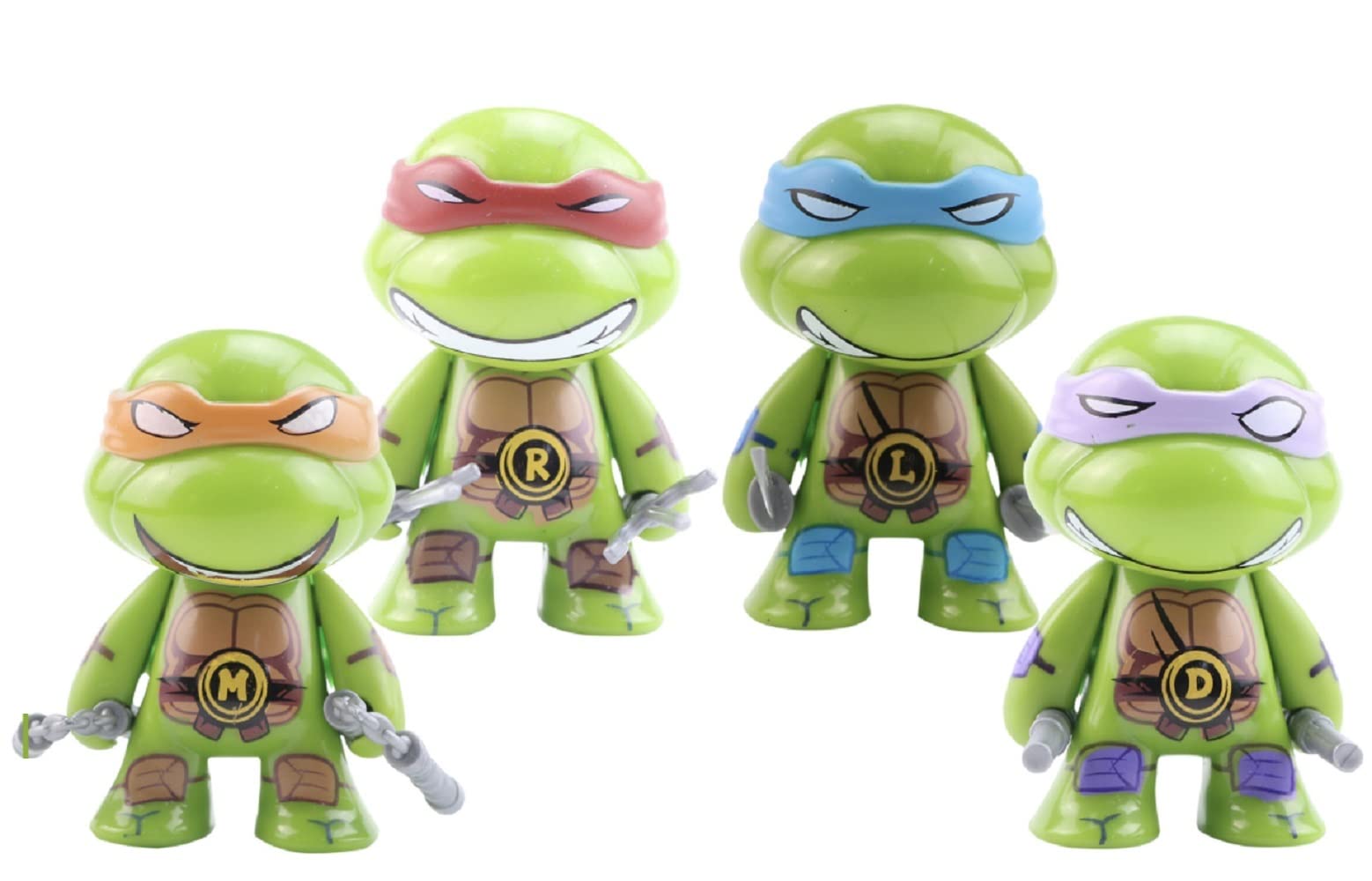 Premium Ninja Cake Toppers - 4Pcs Turtle Cupcake Decorations for Birthday Parties, Baby Showers & Special Events - Durable Cake Decor Figurines for Wedding, Anniversary & Holiday Celebrations
