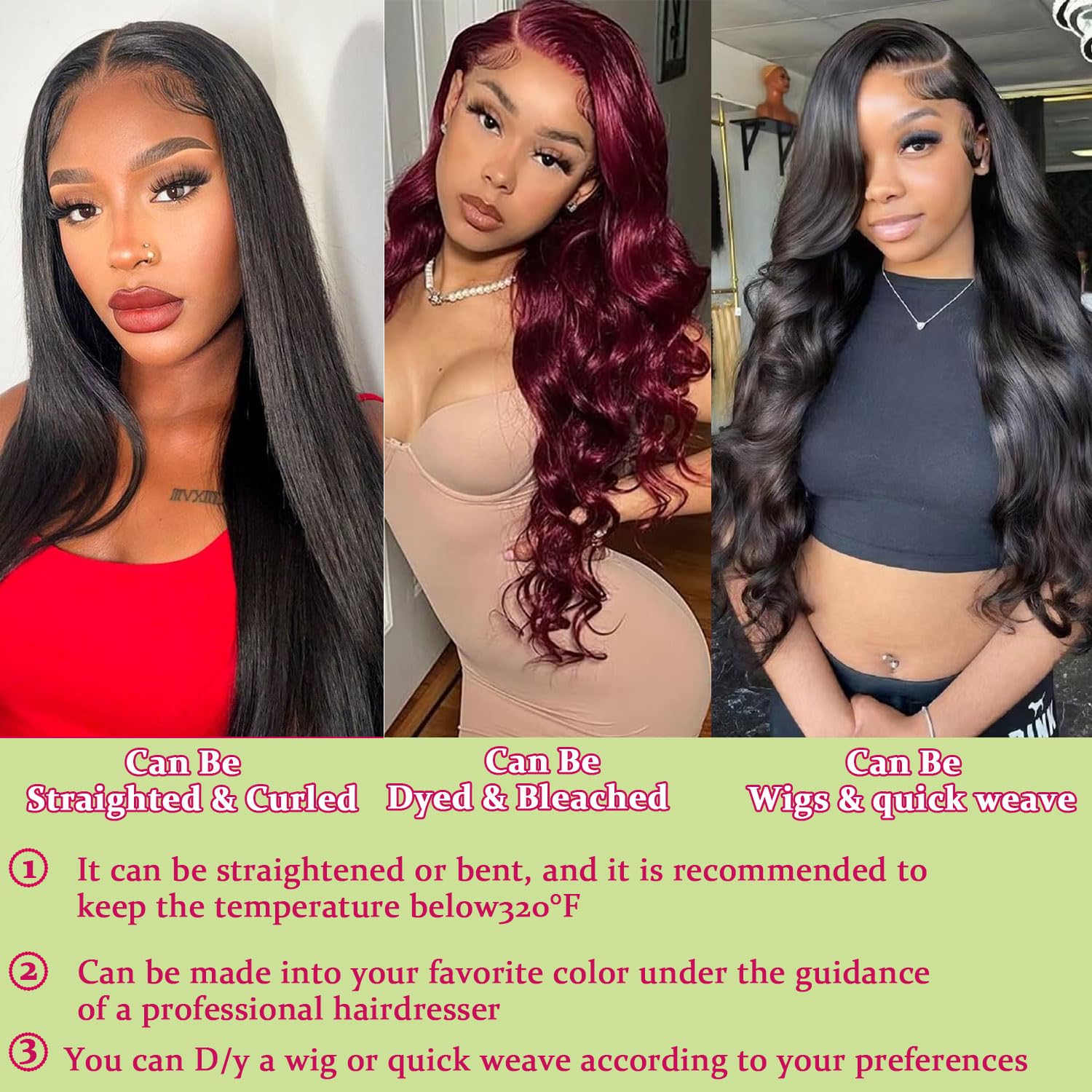 100% Unprocessed Brazilian Virgin Human Hair Bundles - Body Wave 16/18/20 Inch 12A Grade (3 Bundles) | Real Human Hair Extensions for Black Women | Natural Black | Perfect for Daily Styling, Special Occasions & Protective Hairstyles