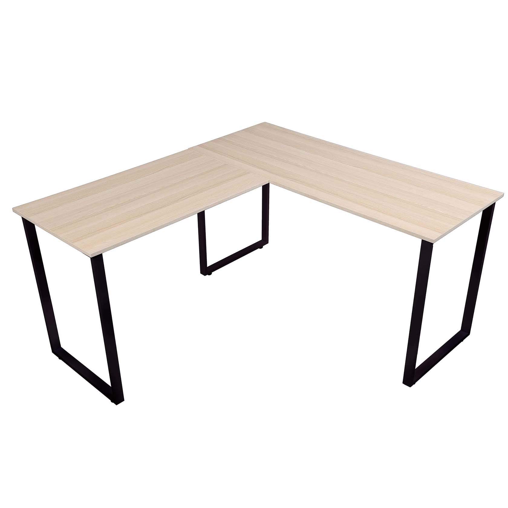 L Shaped Corner Desk for Home Office - Large Computer Desk with Storage, Study Writing Table, Multi-Functional Workstation (Oak Finish) - Perfect for Small Spaces & Gaming Setup