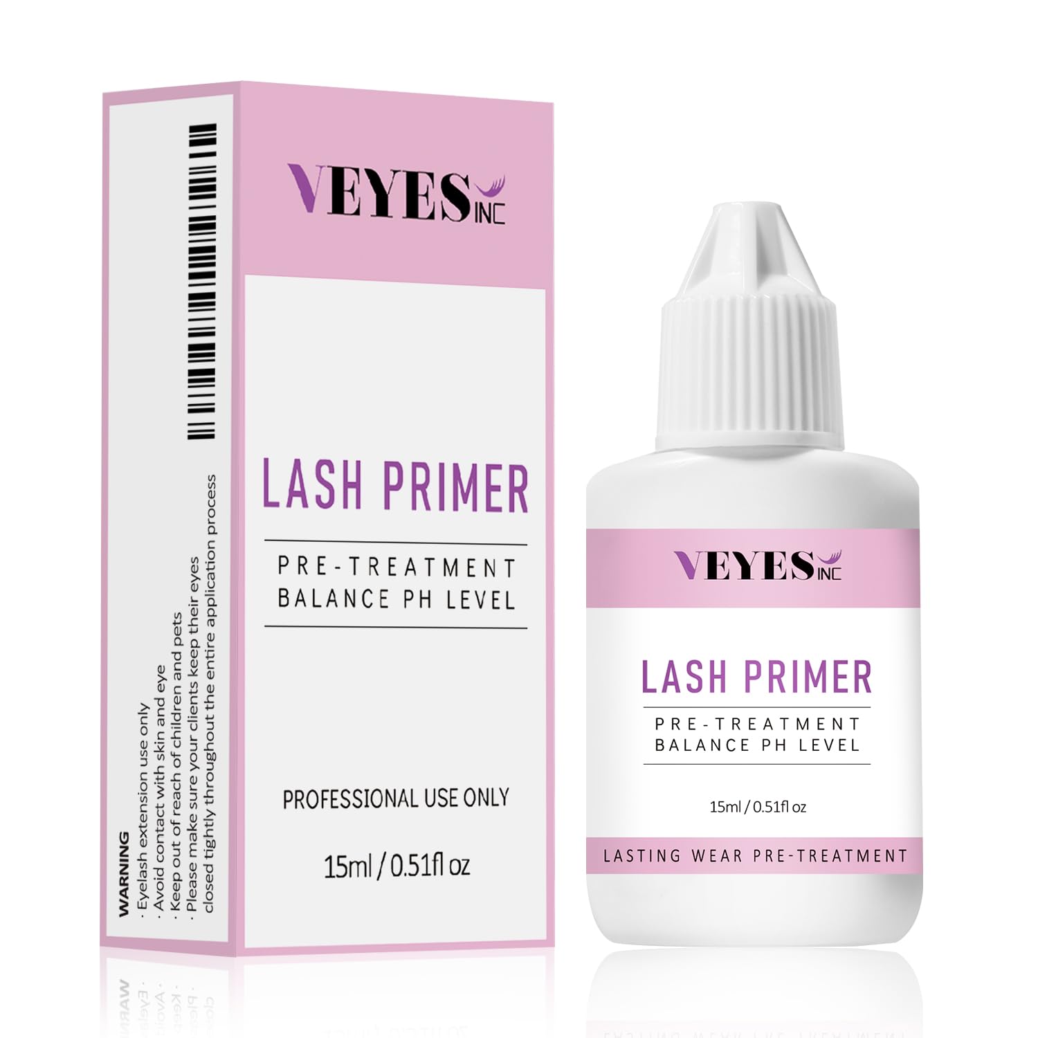 VEYES INC Professional Eyelash Extension Primer 15ml - Oil & Protein Remover for Stronger Adhesive Bonding | Easy to Apply & Remove | Perfect for Salon & Home Lash Extensions