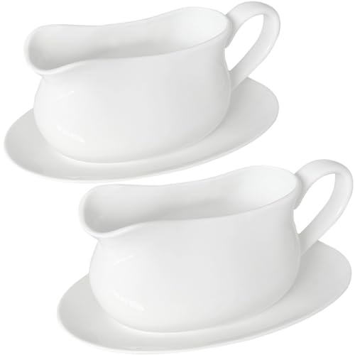 2 ceramic gravy boats, 2 ceramic plates