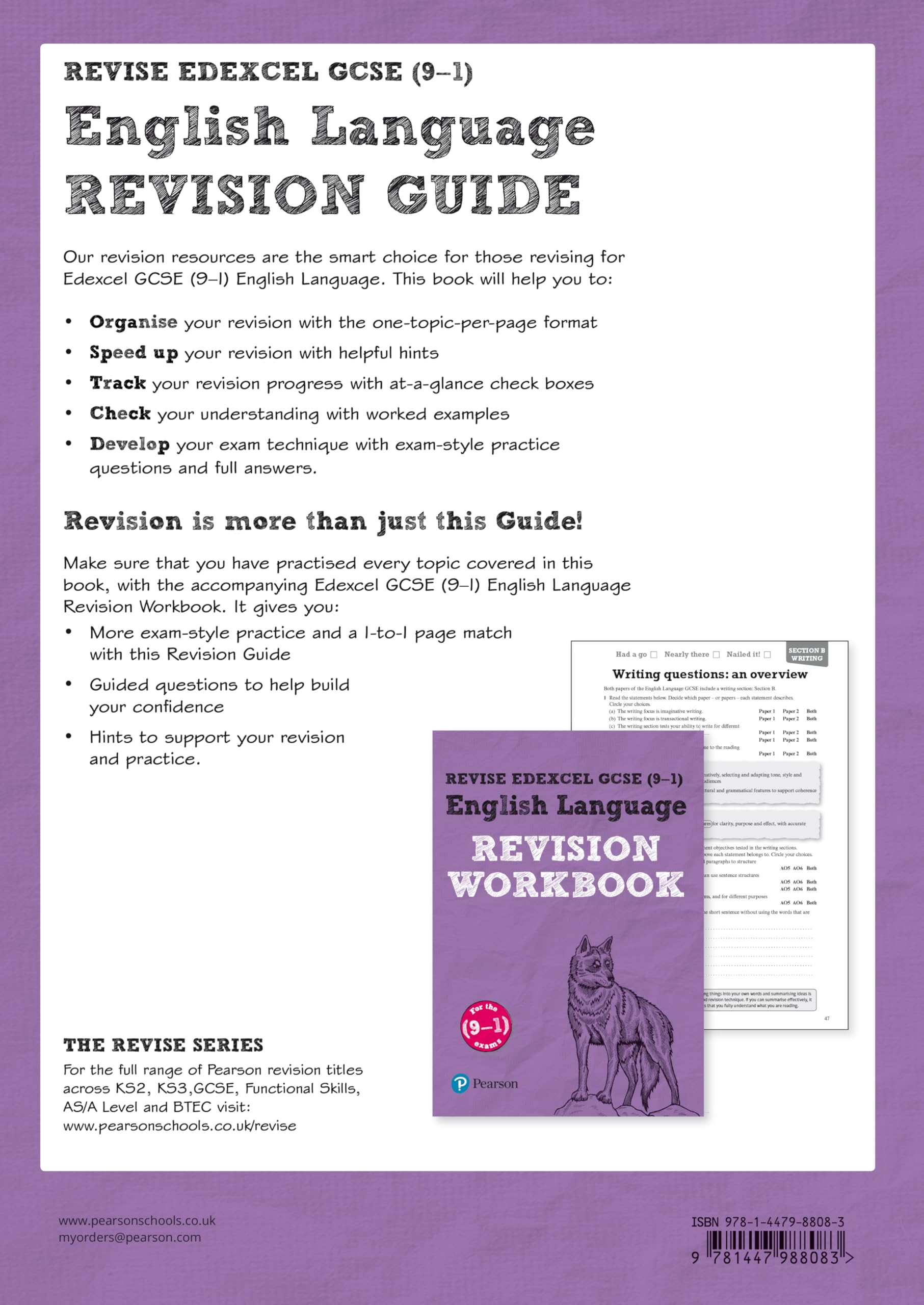 Pearson REVISE Edexcel GCSE English Language Revision Guide - Includes Online Practice & Mock Tests for 2025 and 2026 Exams | Perfect for GCSE Students Preparing for English Language Tests