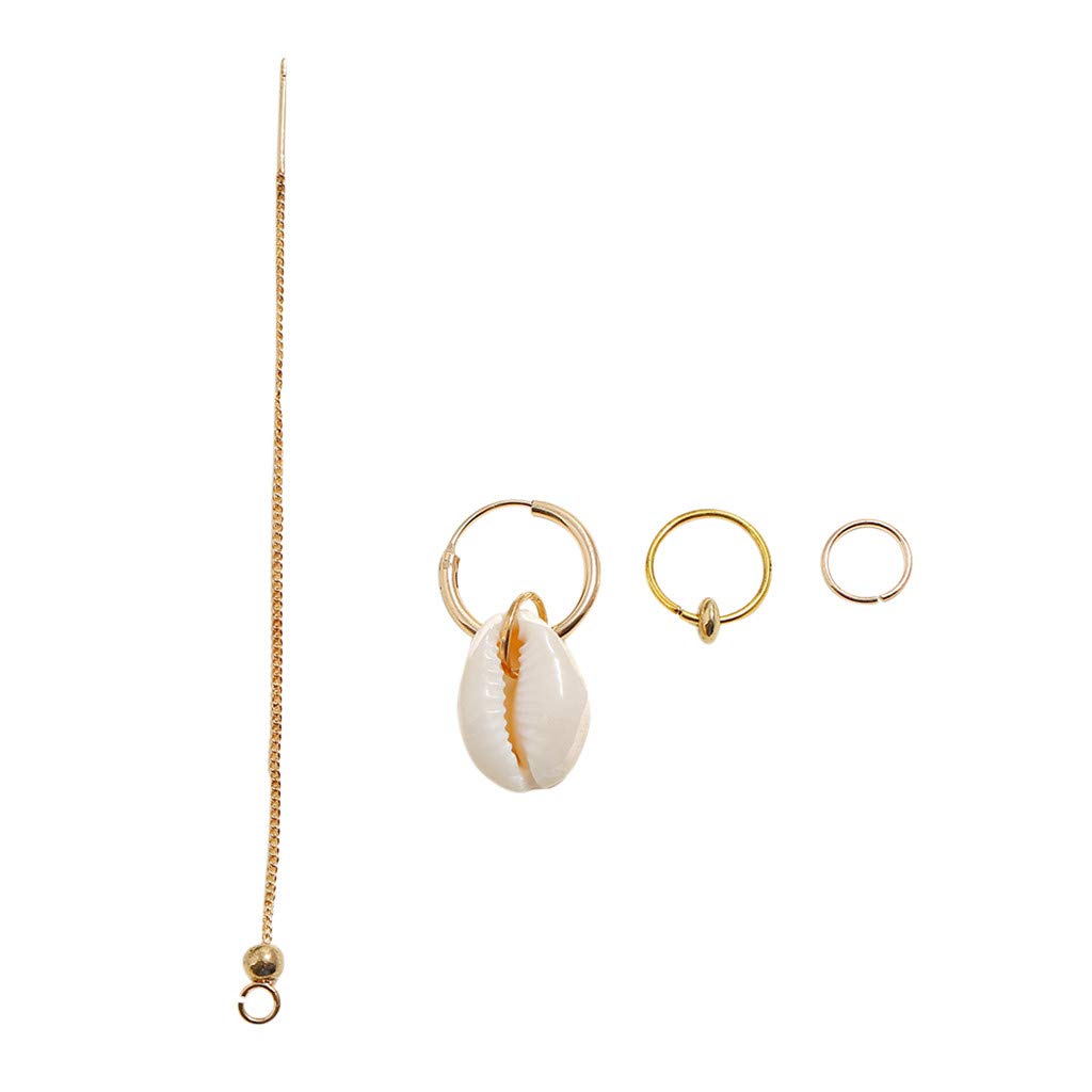 Trendy Women's Summer Shell & Hoop Earrings Set - Stylish Dangle Earrings for Everyday Wear | Perfect for Beach, Party & Casual Outfits