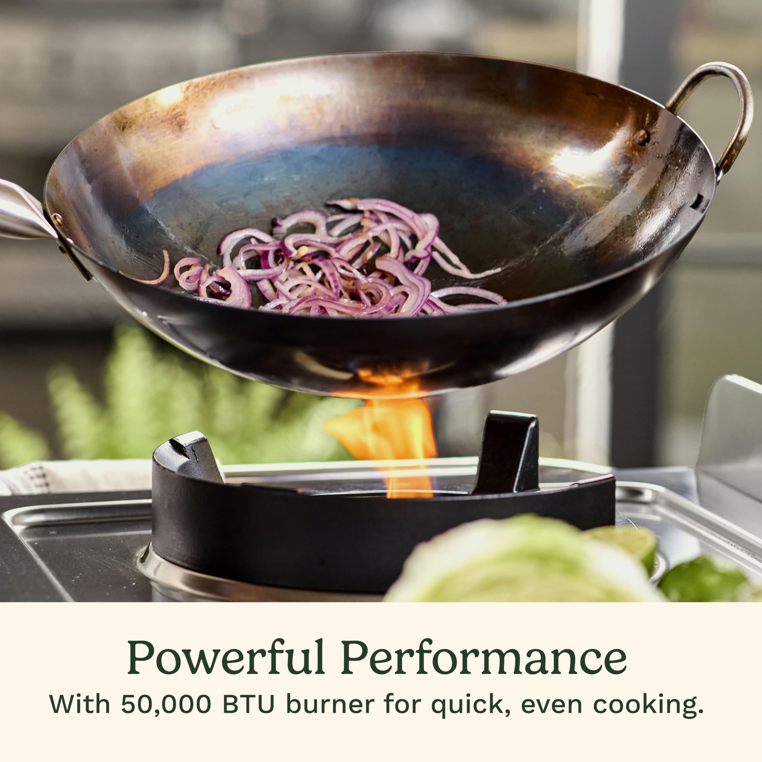 Cuisinart Outdoor Wok Station - 50,000 BTU High-Power Propane Burner with 14