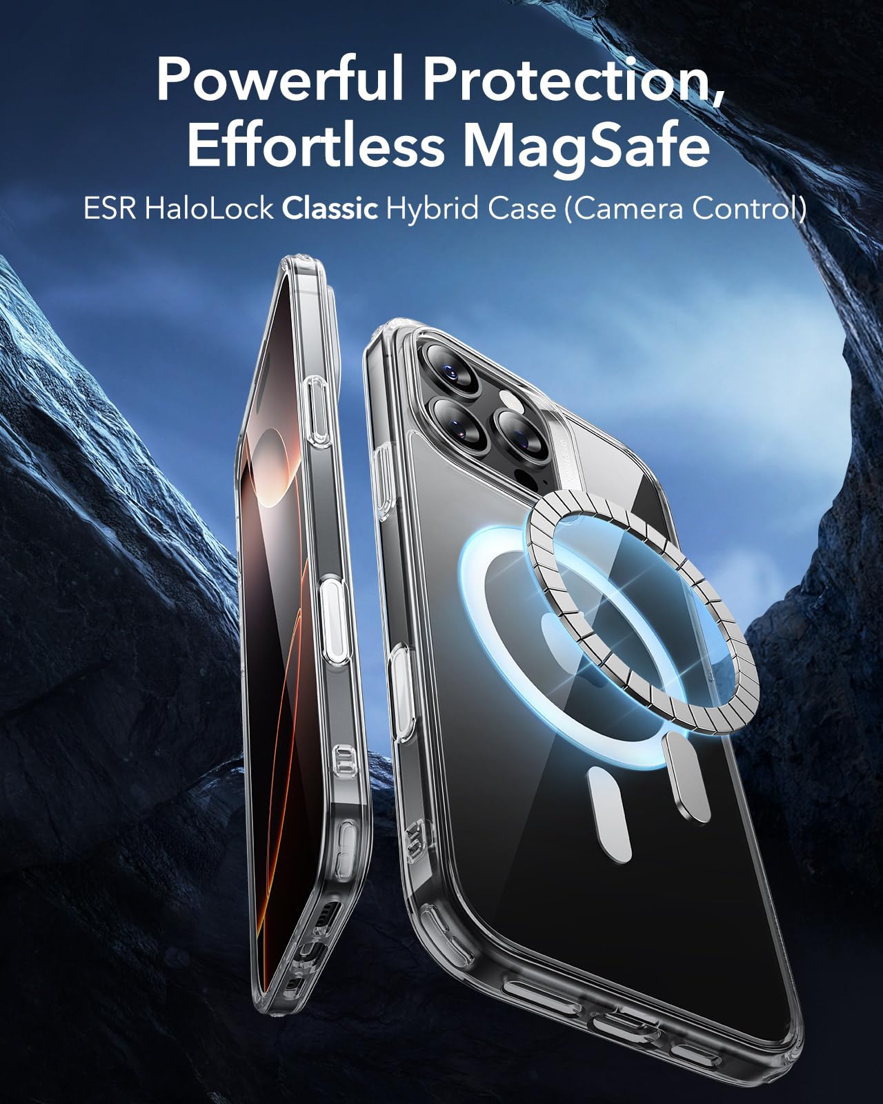 ESR iPhone 16 Pro Case with Camera Button, Military-Grade Shockproof Protection, MagSafe Compatible Magnetic HaloLock Hybrid Clear Case - Perfect for Daily Use, Outdoor Activities & Wireless Charging