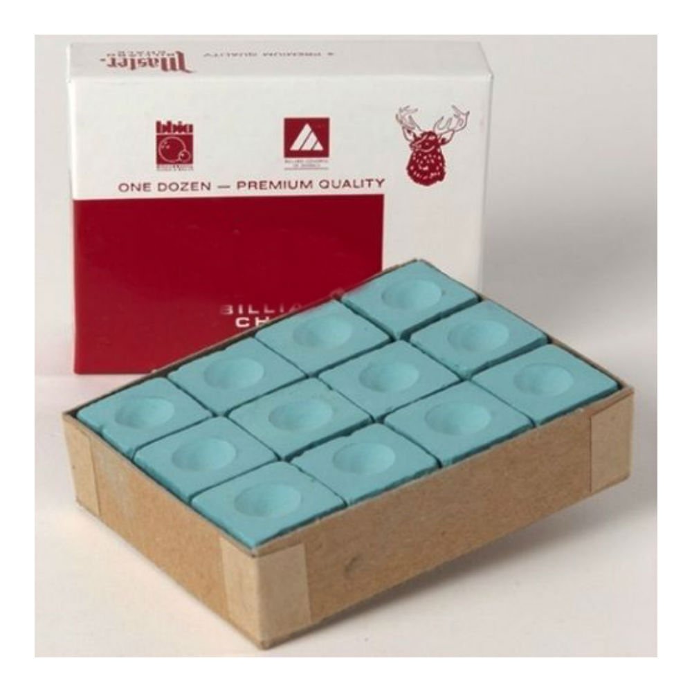 Premium Billiard Chalk for Pool Cues - 12-Piece Green Chalk Set - Enhances Grip & Reduces Miscues - Perfect for Pool Tables, Bars, and Game Rooms