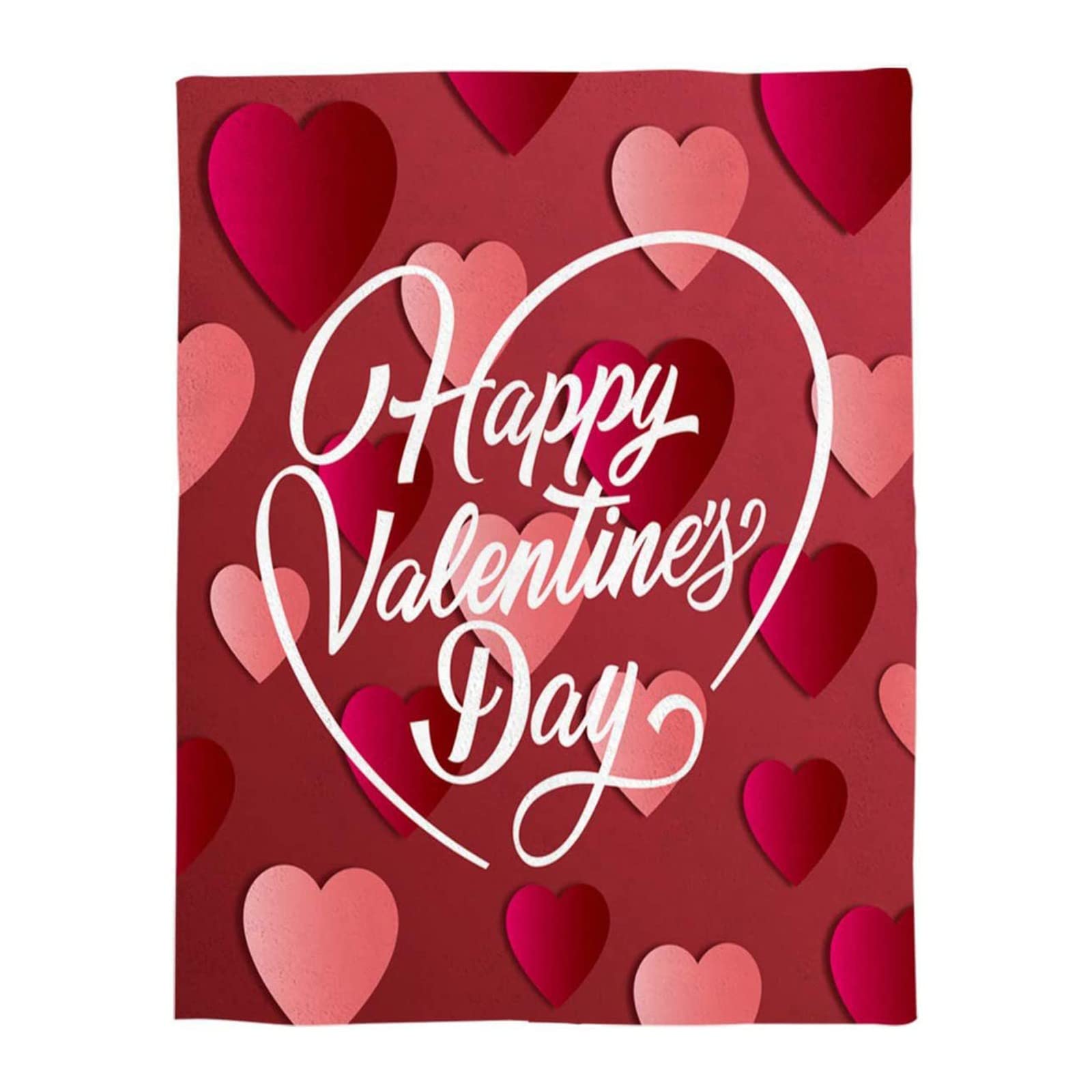 Valentine's Day Printed Flannel Blanket for Toddlers - Soft Air Conditioning Blanket with Padded Design, Perfect for Napping & Lounging - One Size (C) - Ideal for Nursery, Bedtime, and Cozy Moments