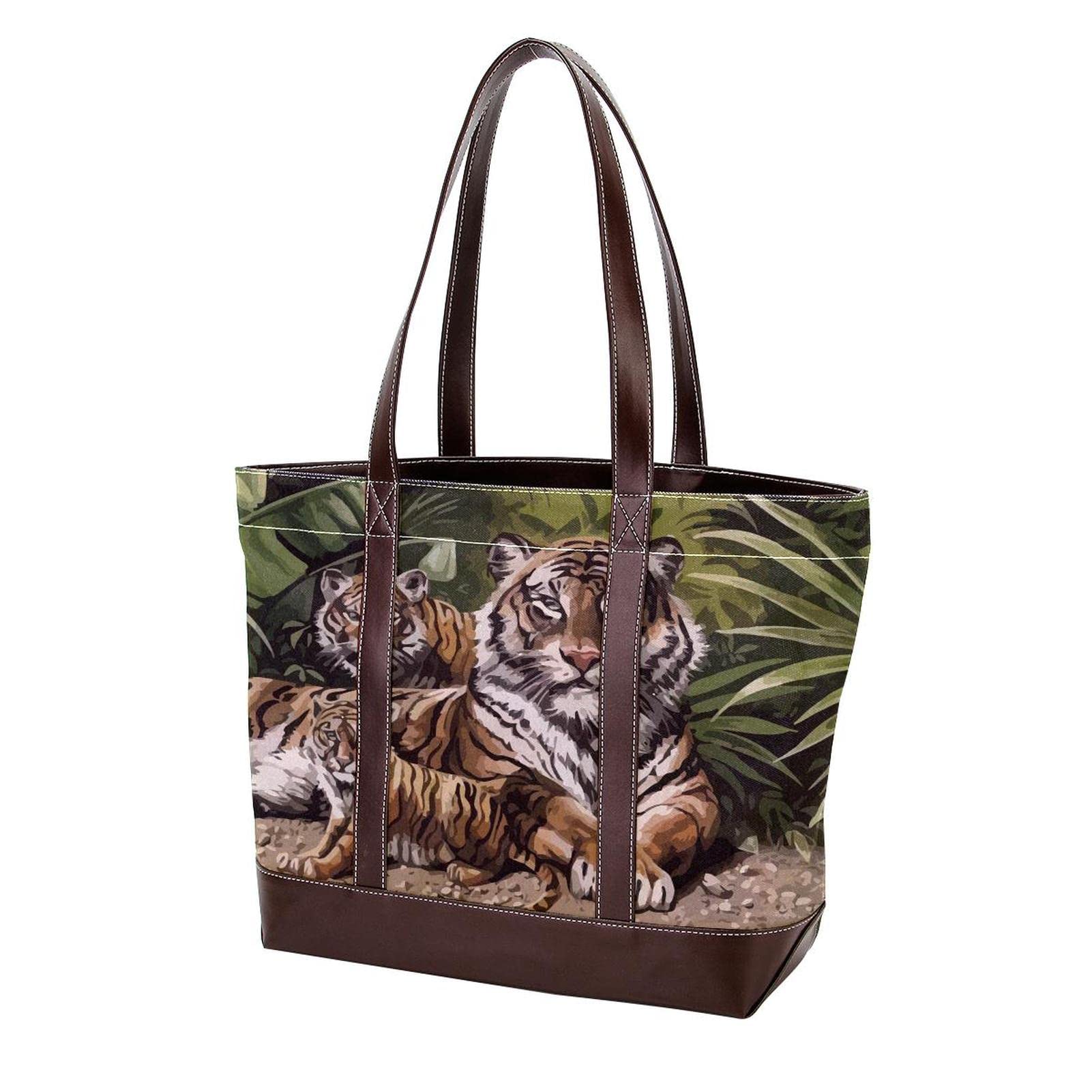 Giraffe Unicorn Tote Bag for Women - Large Leather Canvas Shoulder Bag with Top Handle, Satchel Hobo Purse | Perfect for Work, Shopping & Travel Accessories
