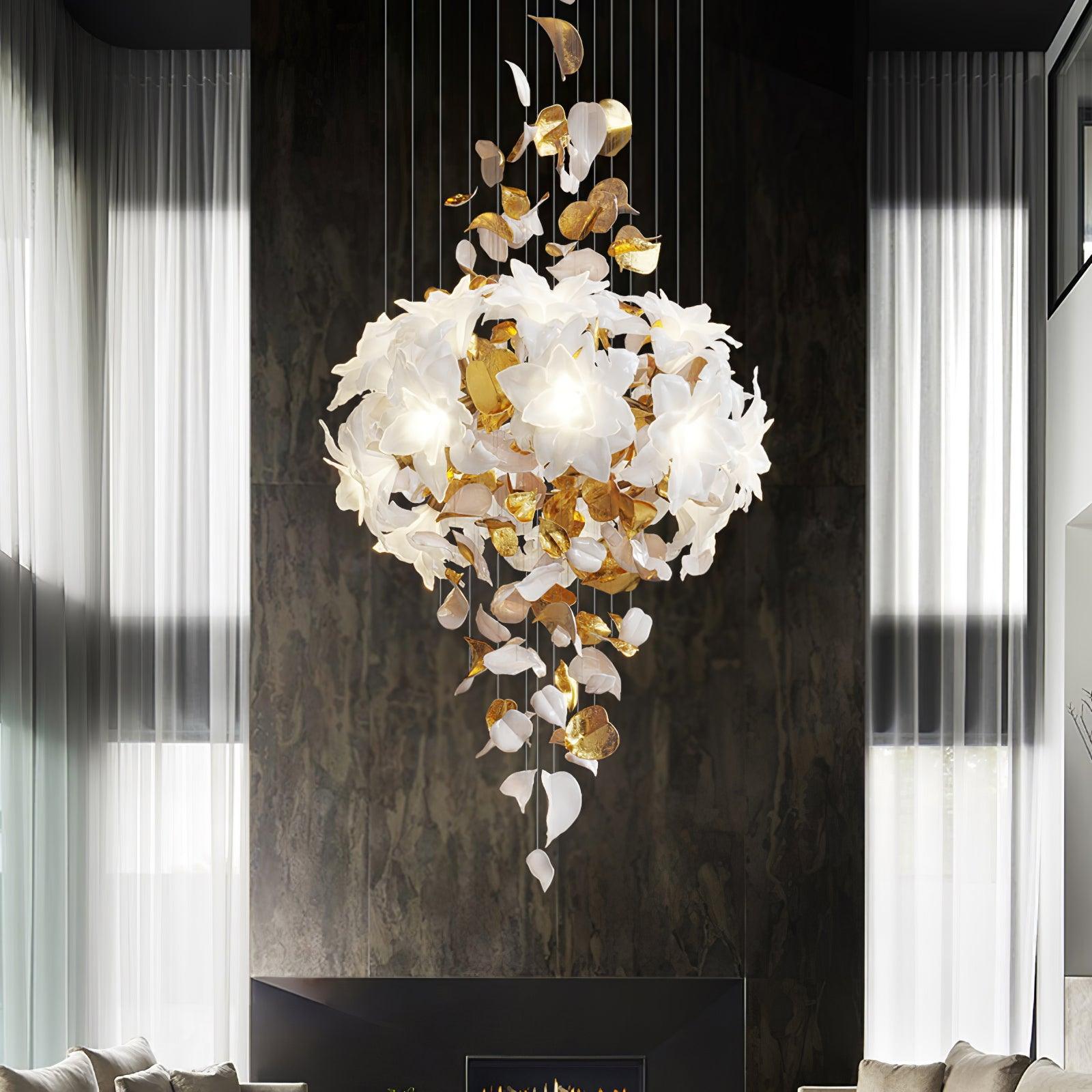 Flying Flowers Fluttering Chandelier - Elegant Butterfly Decor for Home & Wedding - Perfect for Bedroom, Nursery, and Party Decoration