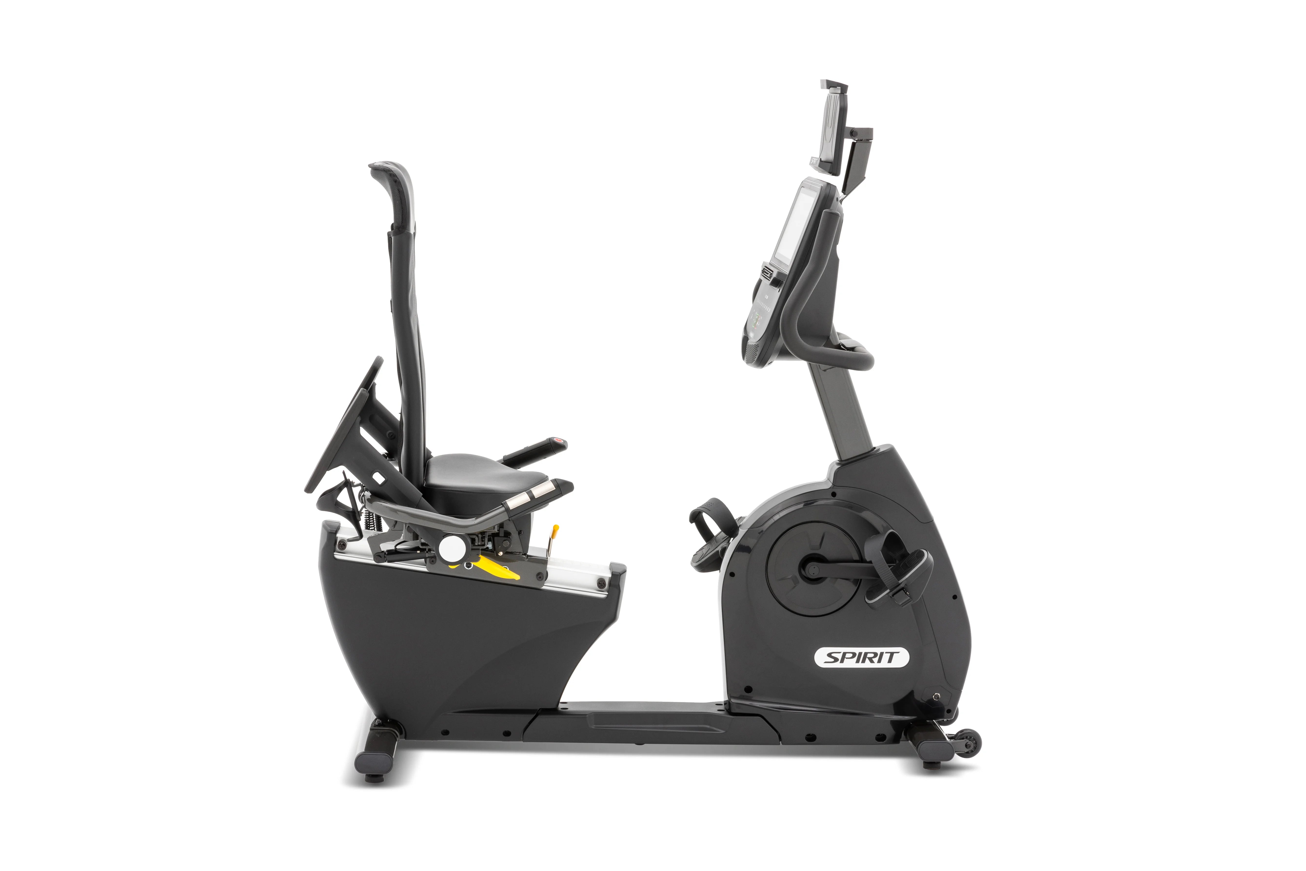 Spirit XBR55ENT Recumbent Exercise Bike with Entertainment Series - Home Gym Equipment for Cardio Workout & Indoor Cycling Training
