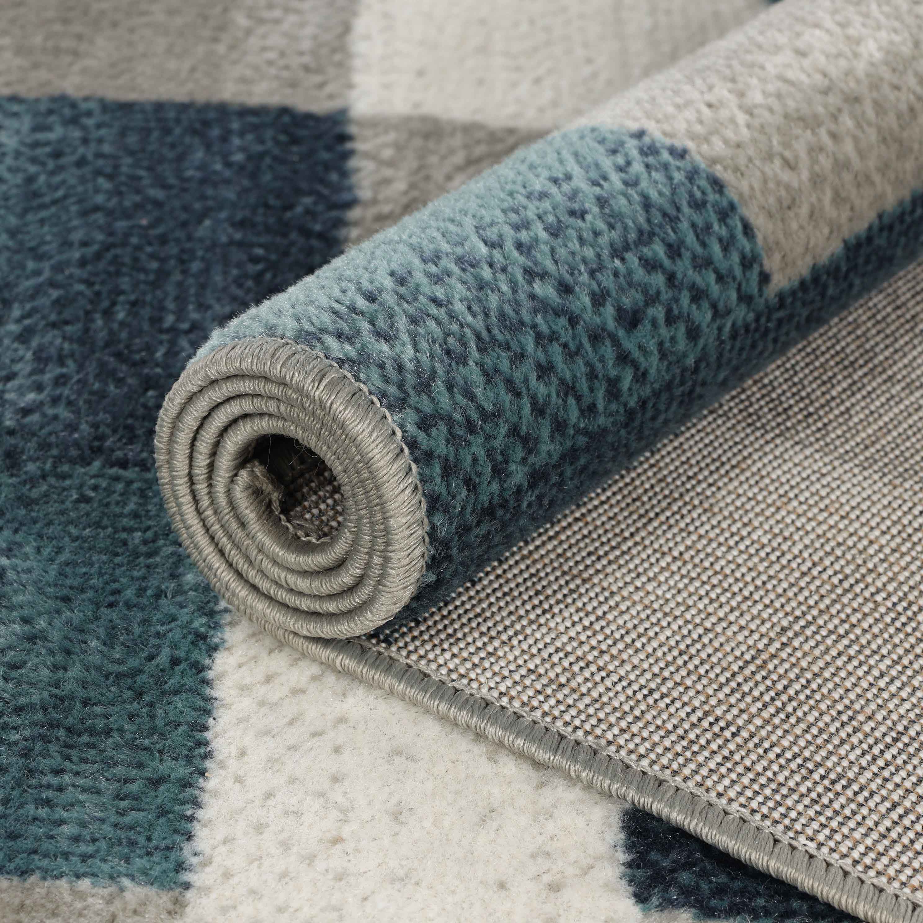 Clifton Modern Geometric Patchwork Area Rug or Runner Rug - Stylish Home Decor for Living Room, Bedroom & Office - Soft & Durable Floor Covering