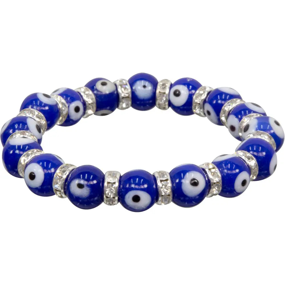 Evil Eye Stretch Bracelet for Women - Handmade Glass Bead Adjustable Bangle for Protection & Good Luck - Perfect for Everyday Wear, Gifts & Spiritual Jewelry Collection
