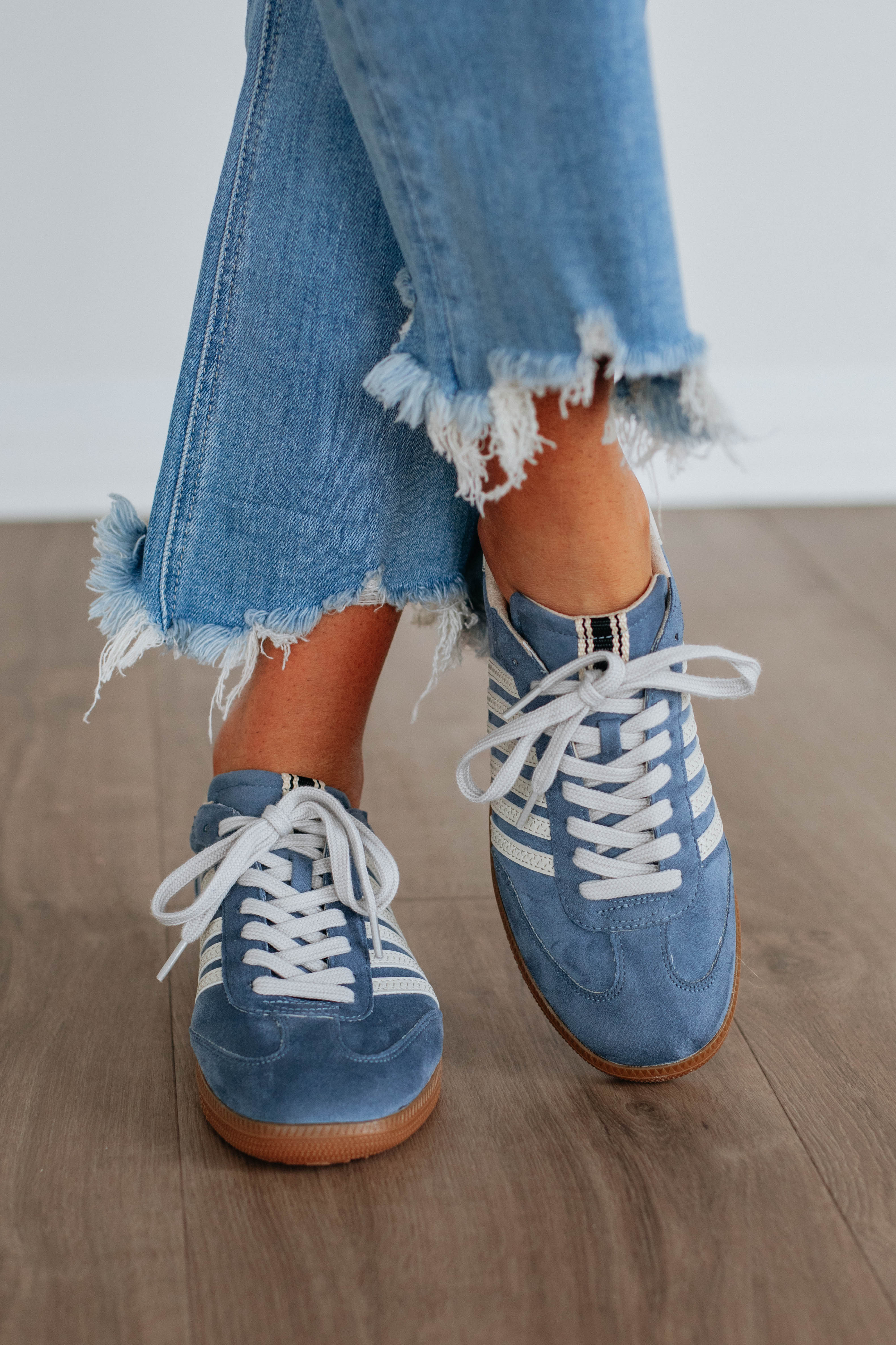 Trendy Dusty Blue Sneakers for Women - Fashionable & Comfortable Walking Shoes for Casual Outfits & Daily Wear
