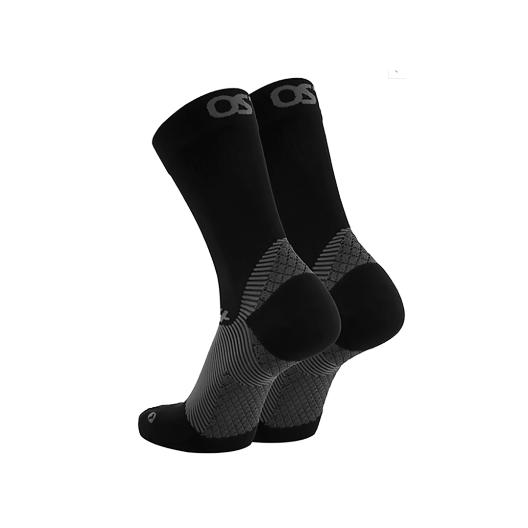 Unisex FS4 Plantar Fasciitis Relief Socks (Crew) - Black - Arch Support & Pain Relief for Running, Walking & Daily Comfort