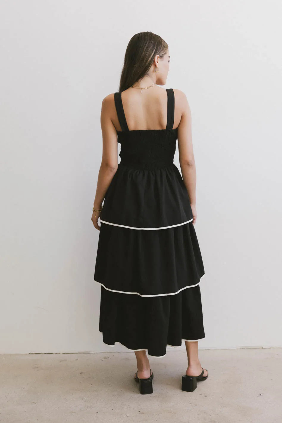 Liza Black Contrast Trim Dress - Elegant & Stylish Women's Fashion for Parties, Dates & Special Occasions