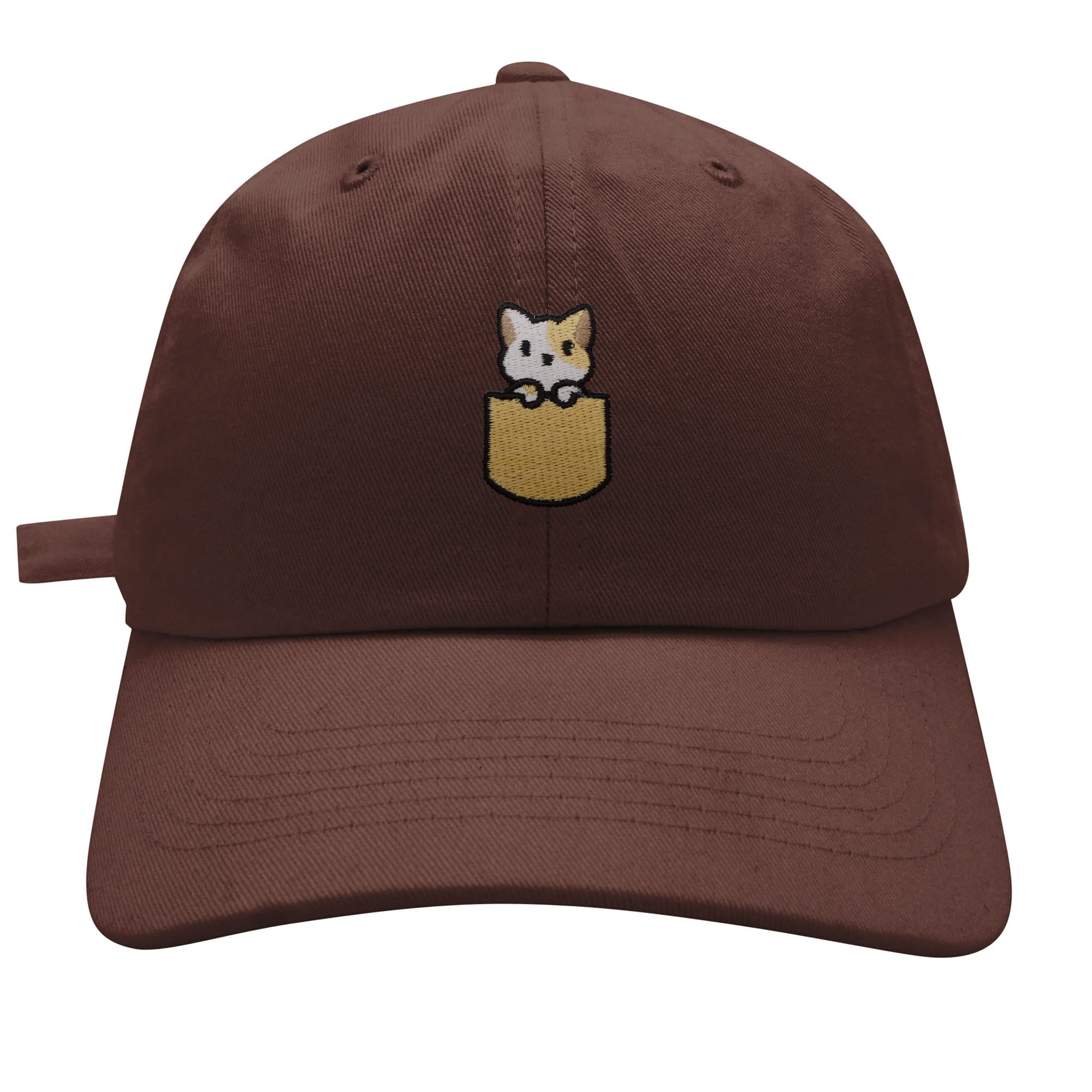 JPAK Embroidered Cat Dad Baseball Cap - Adjustable Pocket Hat for Men & Women - Perfect for Casual Outfits, Outdoor Activities, and Gifts