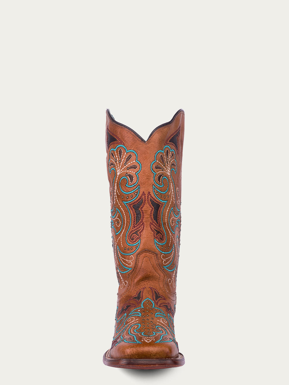 Women's Embroidered Studded Sand Wide Square Toe Cowboy Boots - Western Fashion for Country Rides, Concerts & Casual Outfits