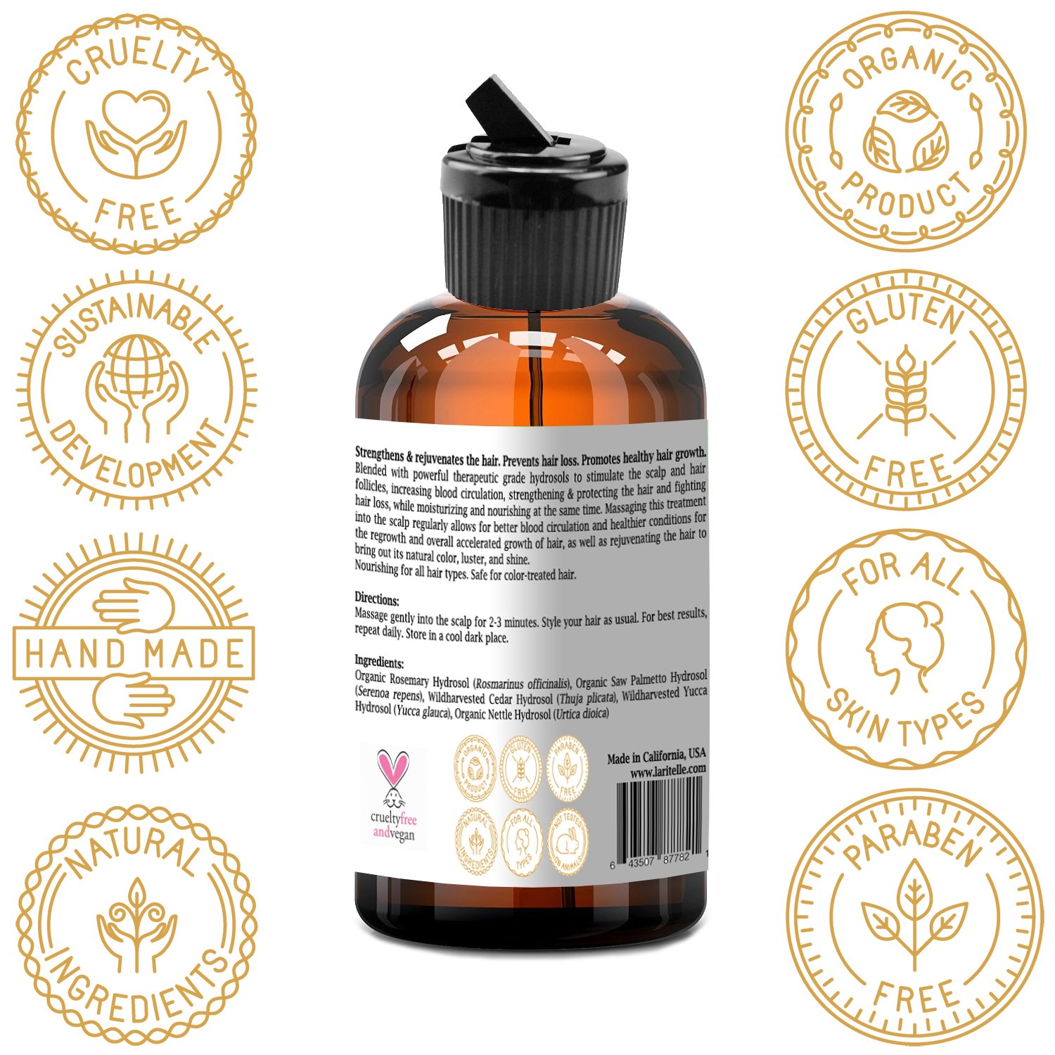 Organic Hair Care Set for Sensual Bliss - Sulfate-Free Shampoo & Conditioner for Soft, Shiny Hair - Perfect for Daily Use & Spa Days at Home