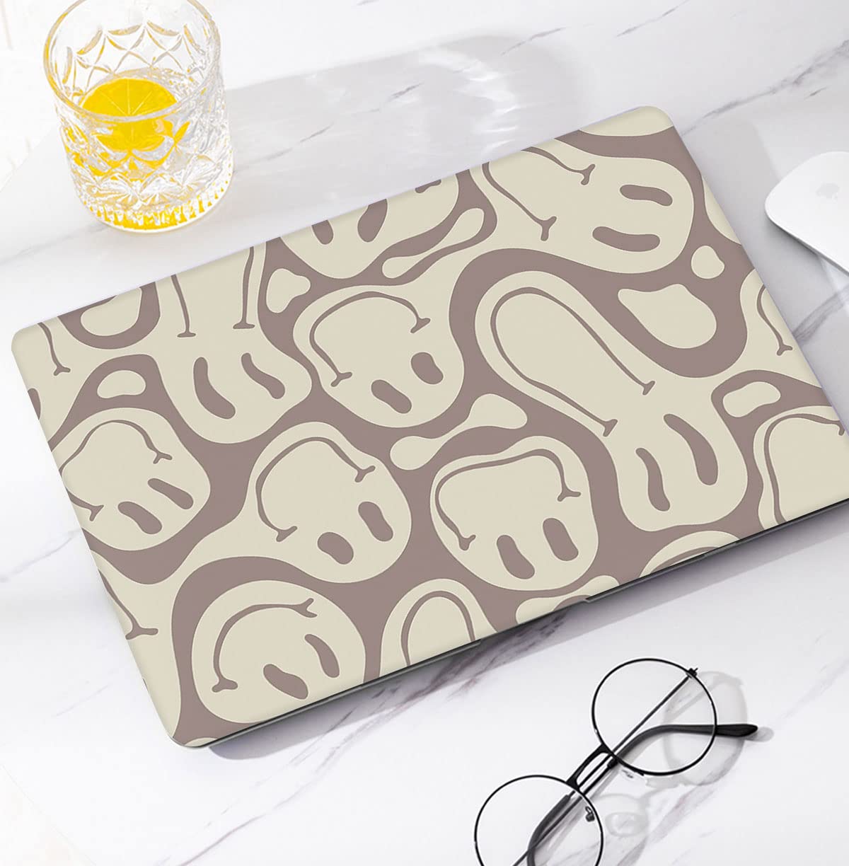 Retro 70's Modern Pattern Laptop Case for MacBook Air 13 Inch (2020 2019 2018 Release A2337 M1/A2179/A1932) - Compatible with Touch ID Models - Perfect for Work, Travel & School Protection