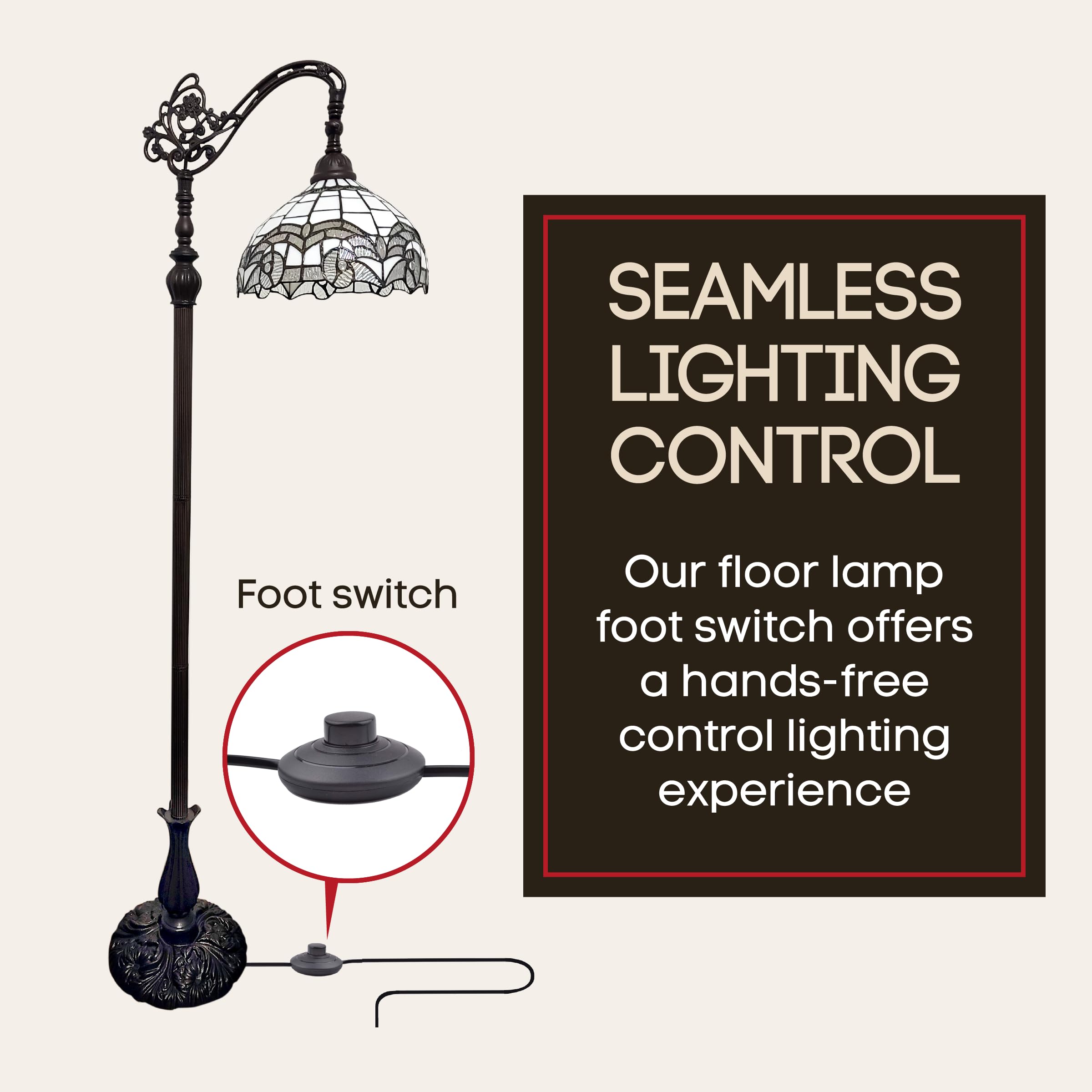 Amora Tiffany Floor Lamp - 62