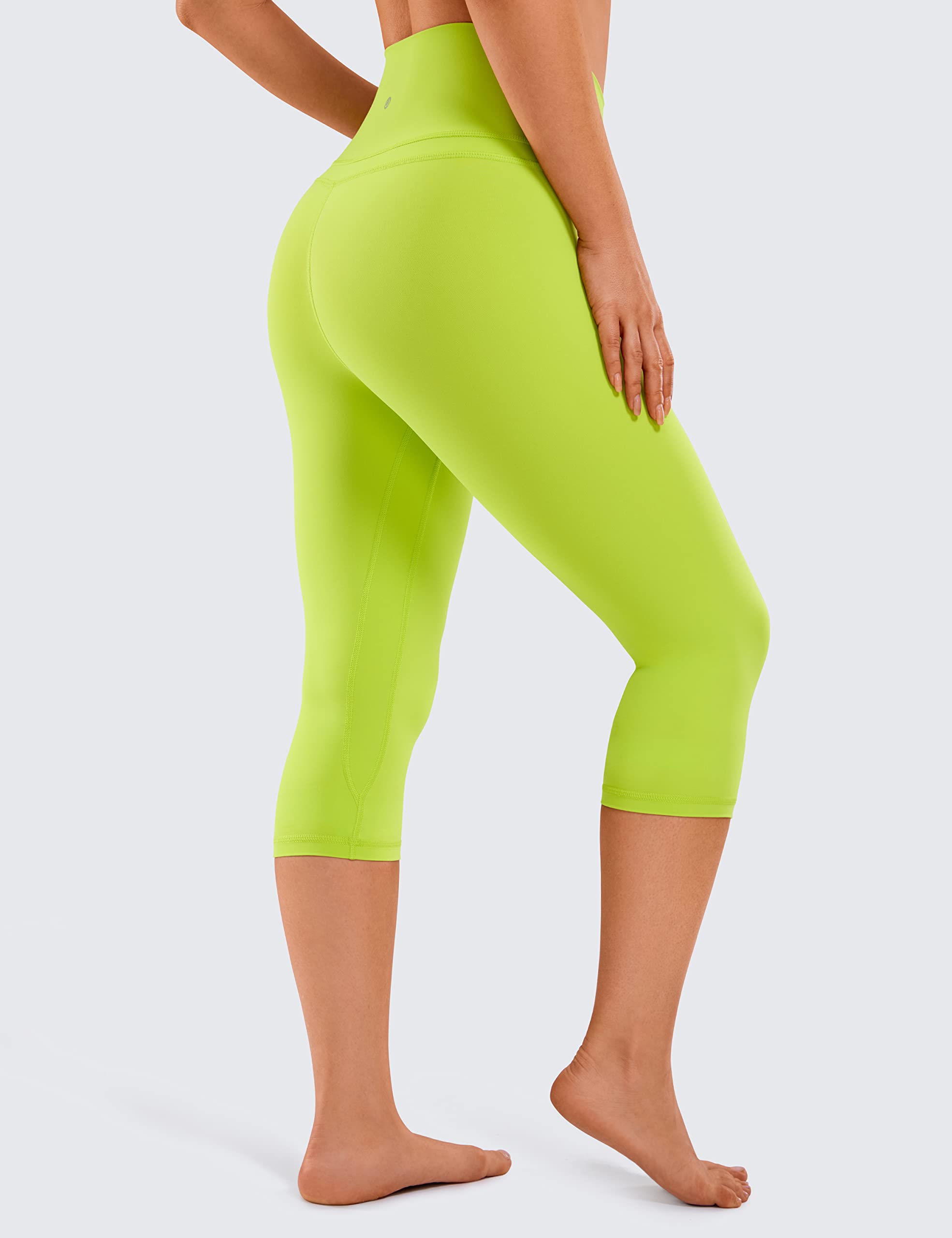 CRZ YOGA Women's High Waist Compression Workout Capri Leggings 19