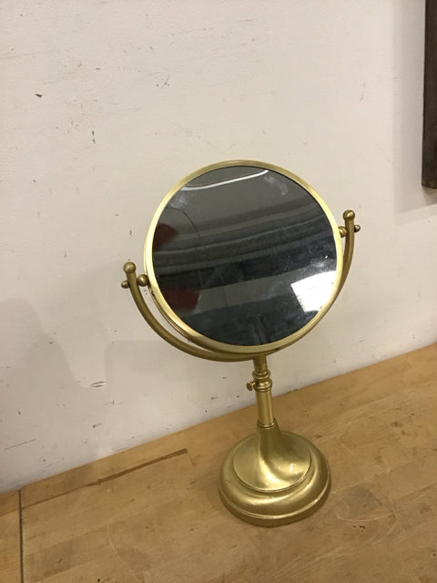 Gold Metal Magnifying Mirror - 10X Magnification with LED Lights, Perfect for Makeup, Shaving & Skincare - Durable Stainless Steel Cosmetic Mirror for Bathroom Vanity & Travel