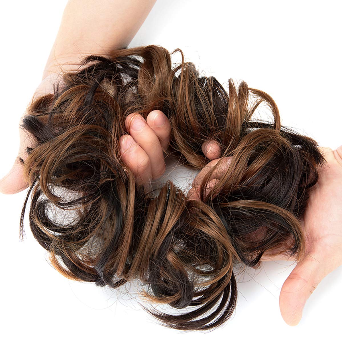 Messy Hair Bun Extensions - Chignon Hairpiece for Updo & Ponytail | Easy Clip-in Hair Extensions for Women | Perfect for Weddings, Parties & Everyday Styling