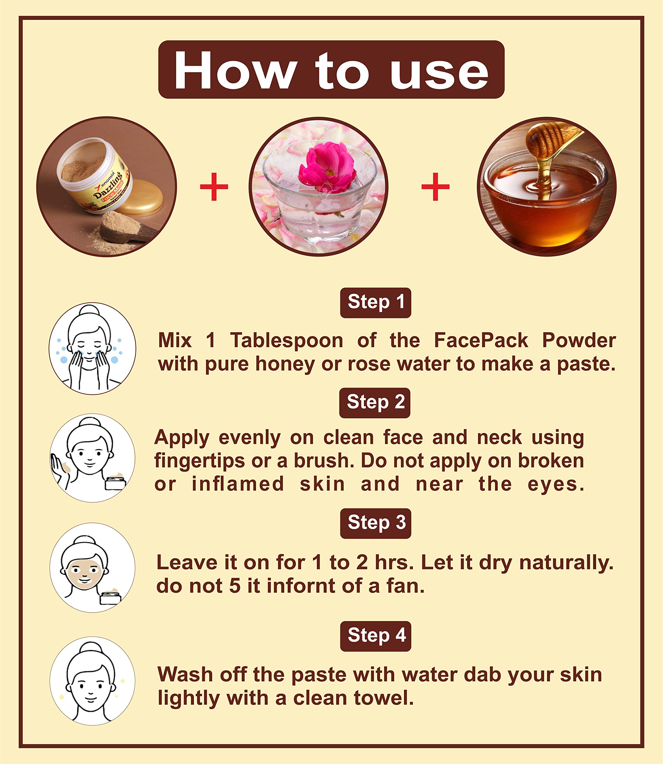 Zenomia Dazzling Face Mask – 100g | Natural & Chemical-Free Skin Care for Women | Deep Cleansing to Remove Blackheads, Acne & Pimples | Whitening & Brightening Facial Treatment | Perfect for Daily Skincare & Spa Night Routine