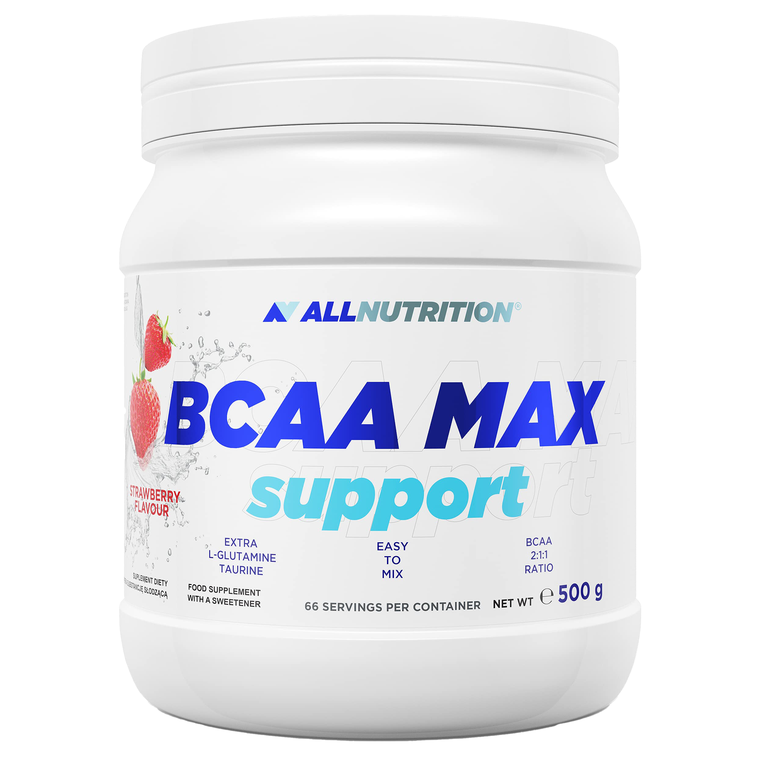 Allnutrition BCAA Max Support 500g Powder - Premium Branched Chain Amino Acids for Muscle Recovery & Growth - Ideal for Workout, Fitness & Bodybuilding