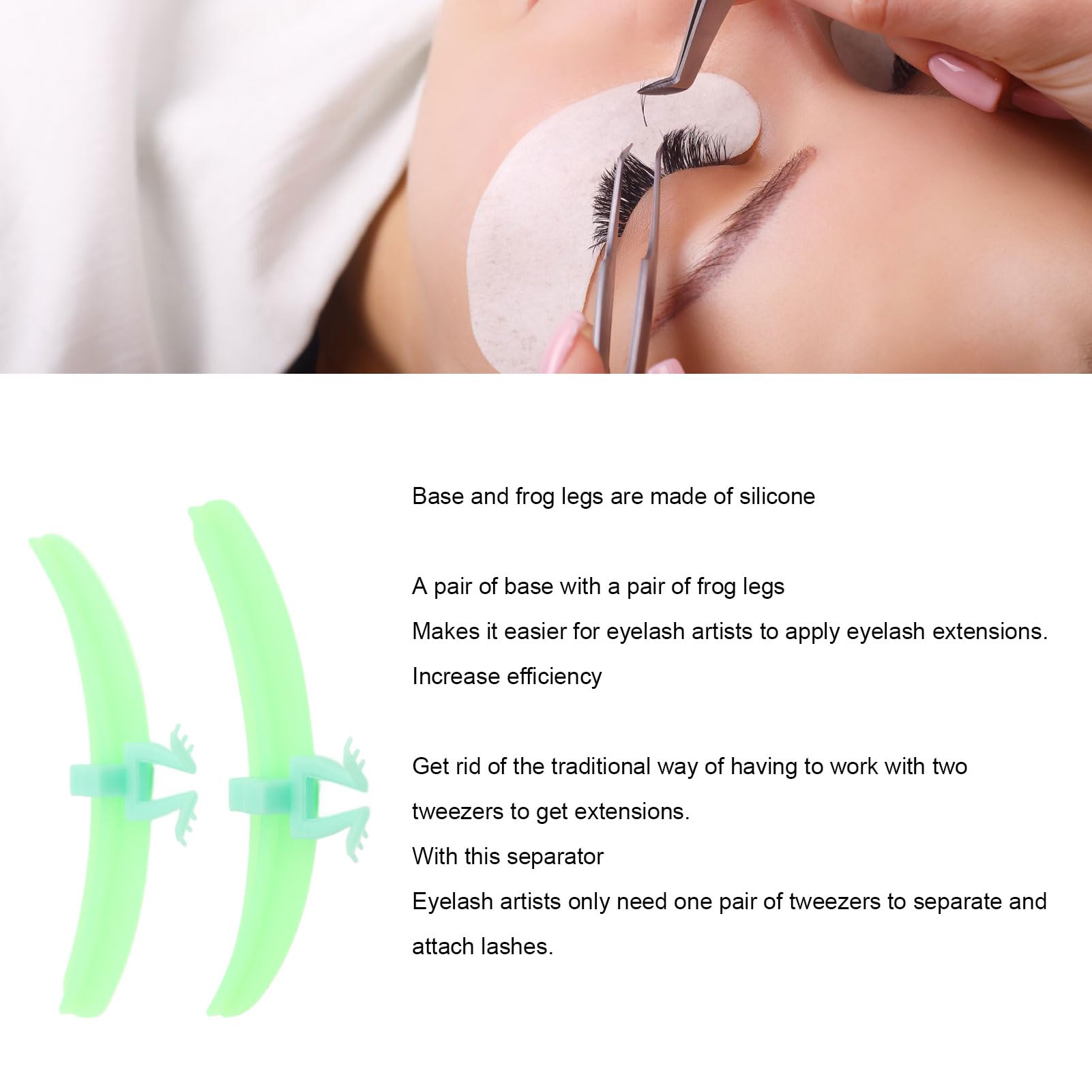 Premium Reusable Eyelash Extension Separator & Lash Lift Pads - Enhances Lash Application Precision for Extensions & Lifts (Green) | Perfect for Salon Professionals & DIY Home Lash Care