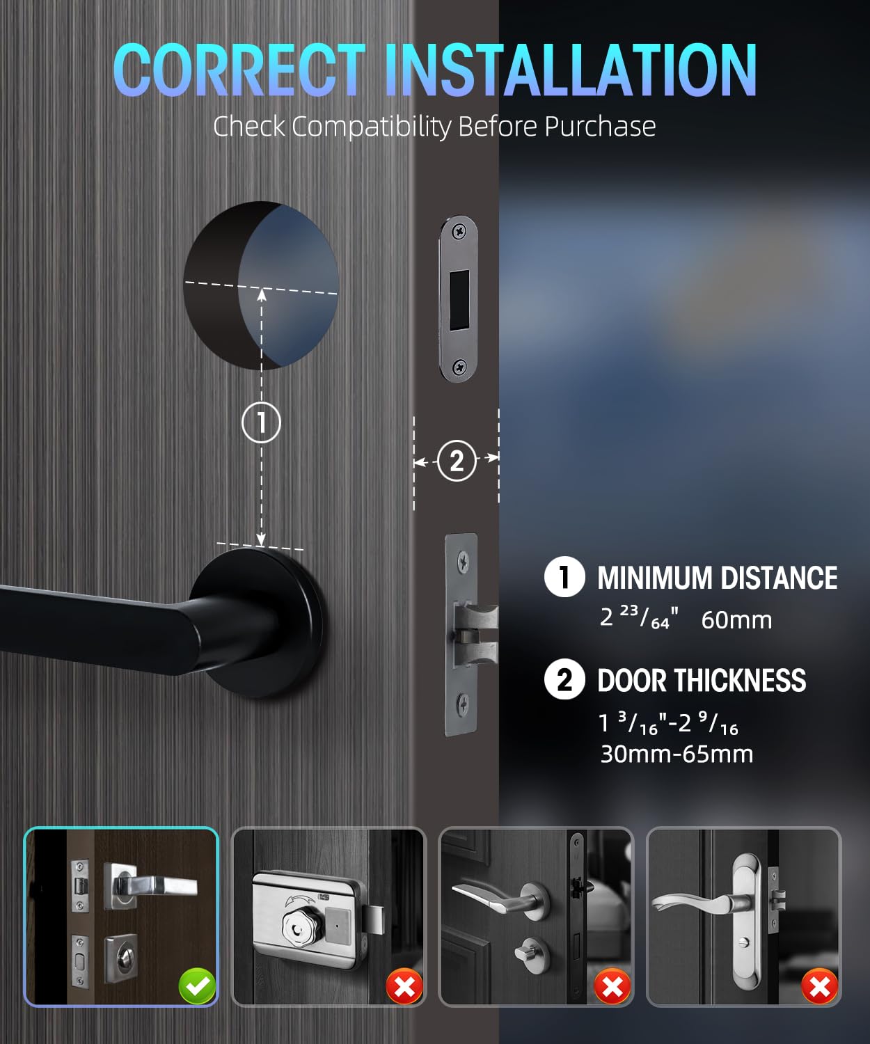 Smart Keyless Entry Fingerprint Door Lock - Electronic Deadbolt with Keypad & APP Control - Biometric Digital Lock for Home Security - Auto Lock Feature for Front Doors - Perfect for Apartments, Offices & Vacation Homes