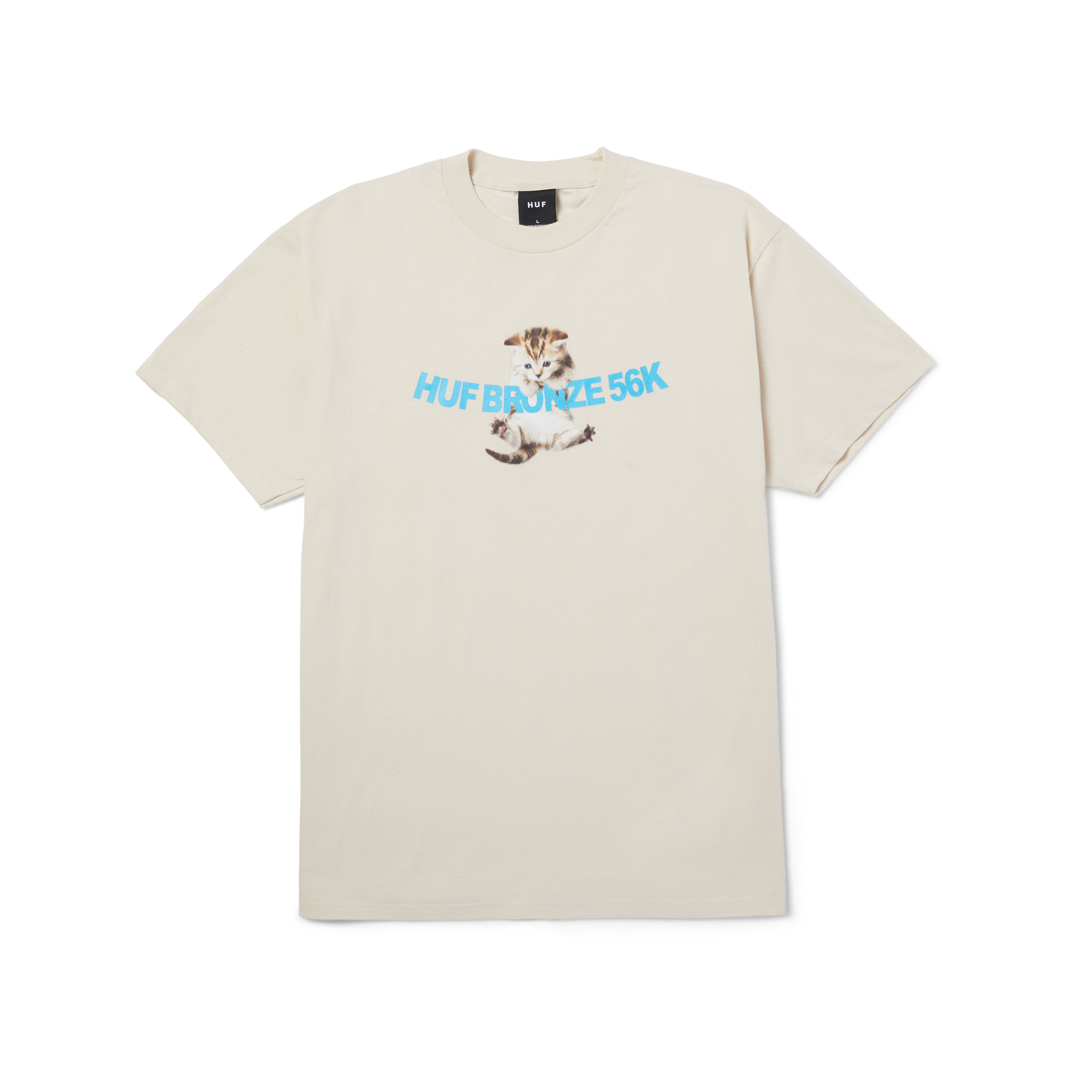 HUF X Bronze56k Hang in There Short Sleeve T-Shirt (Natural) - Casual Streetwear for Men & Women | Perfect for Everyday Wear, Outings & Skateboarding