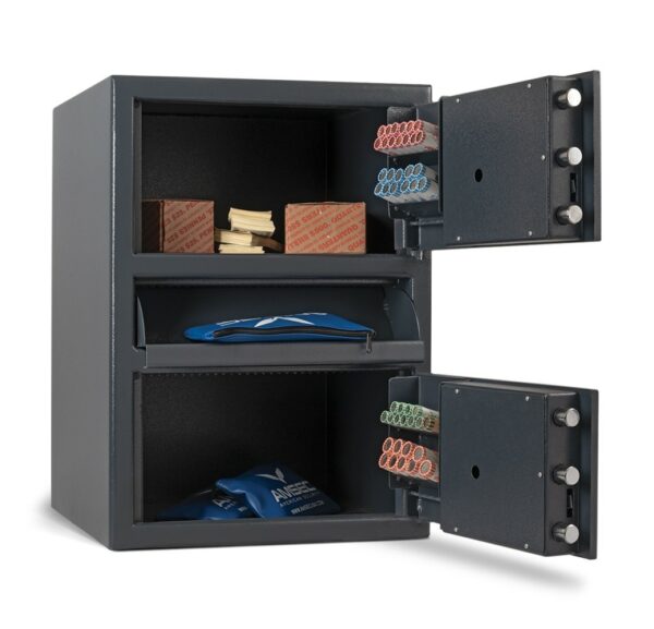 AMSEC MM2820CTR E2 Rated Drop Safe with ESL20 Digital Lock - Secure Double Door Deposit Safe for Cash, Valuables & Retail Stores