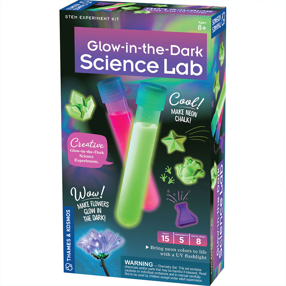 Glow in the Dark Science Lab Kit for Kids - STEM Educational Toys with 20+ Experiments - Perfect for Birthday Gifts & Classroom Science Activities