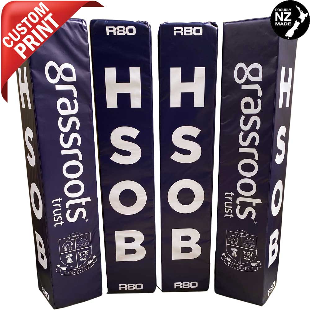 Custom Printed Rugby Goal Post Protector Pads - Durable Safety Padding for Rugby Posts - Perfect for Training, Matches & Field Protection