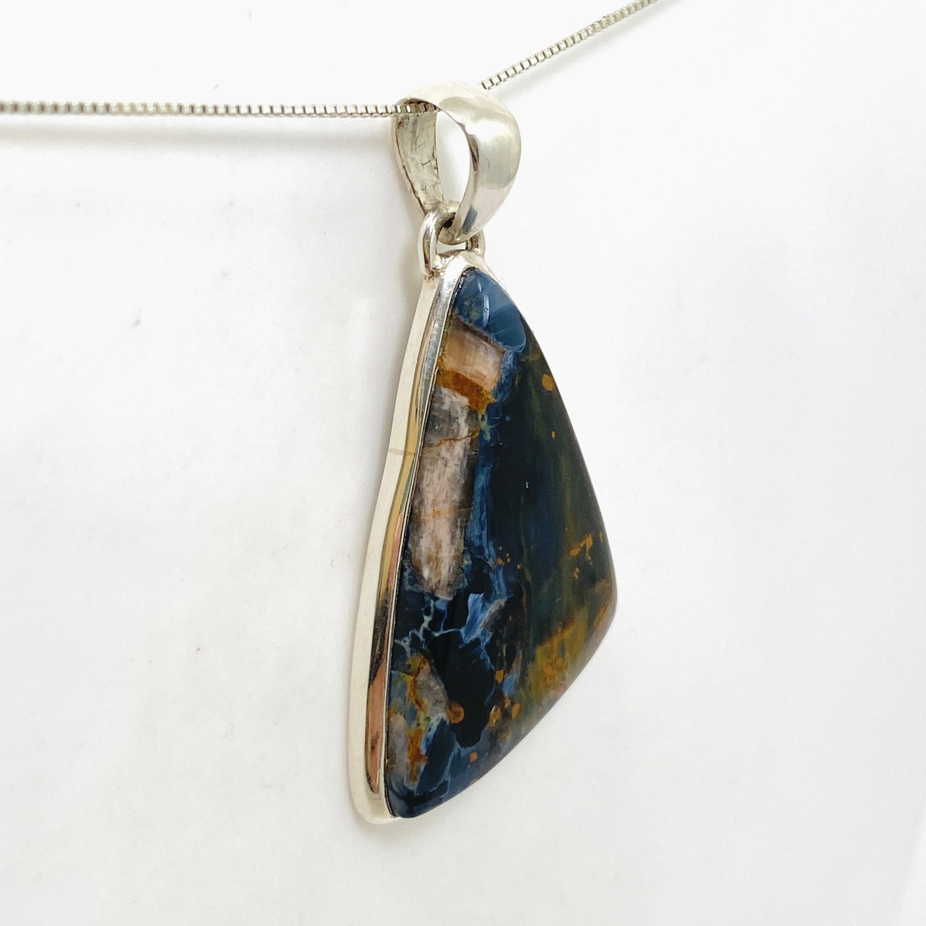 Natural Pietersite Freeform Cabochon Pendant Necklace - Unique Gemstone Jewelry PPGJ1068 for Spiritual Healing & Energy Balancing | Perfect for Meditation, Reiki, and Chakra Work