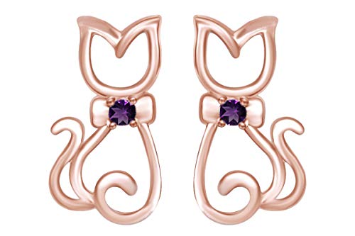 Rose Gold Over : Simulated Amethyst